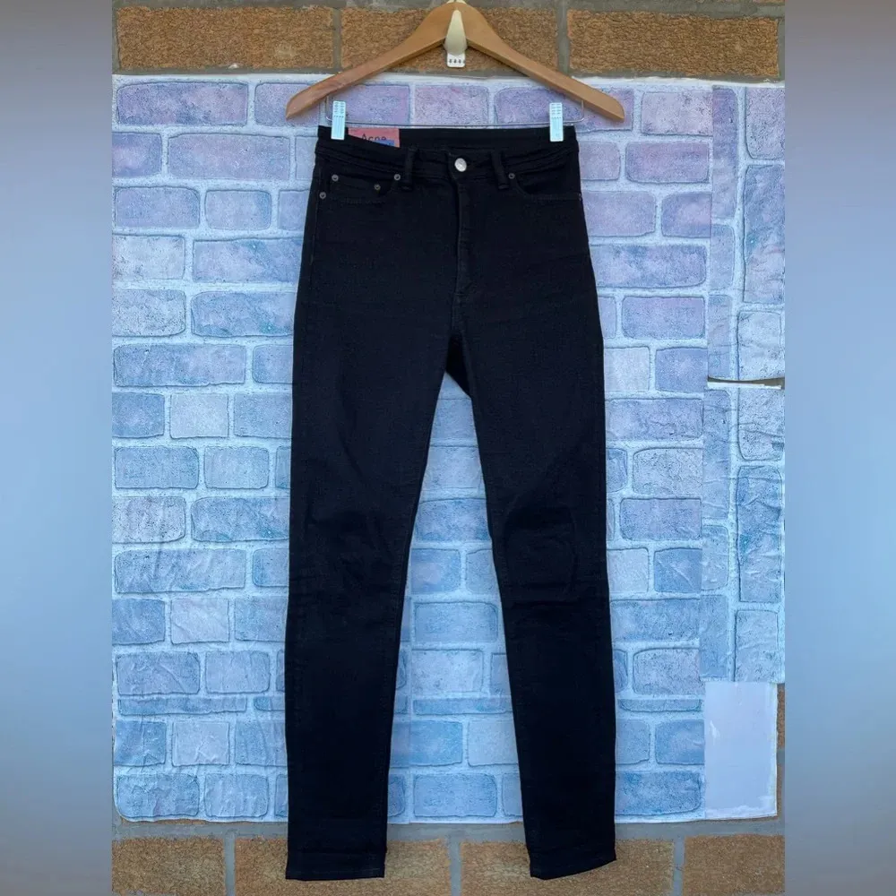 ACNE STUDIOS BLÅ KONST PEG BLACK JEANS SIZE 27 - Image 5