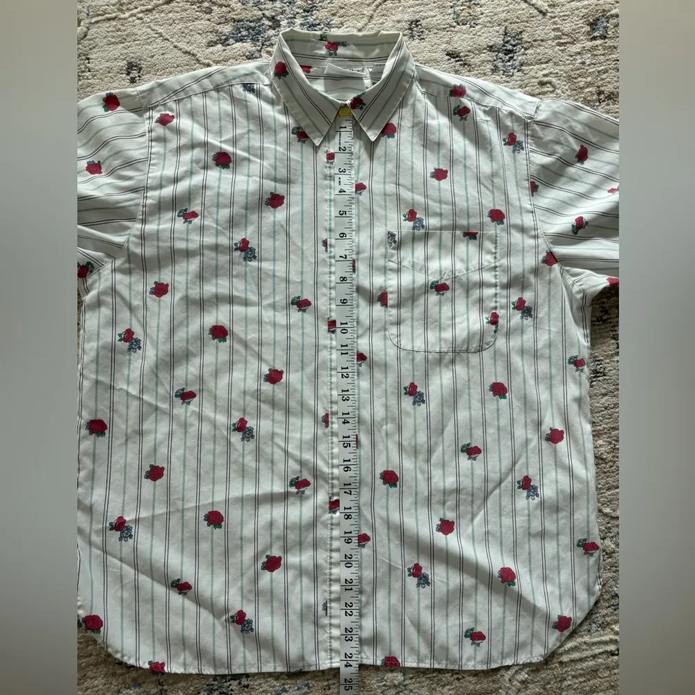 Vintage Levi's Travelers‎ Women's Long Sleeve White Floral Print Button Down Med - Image 8