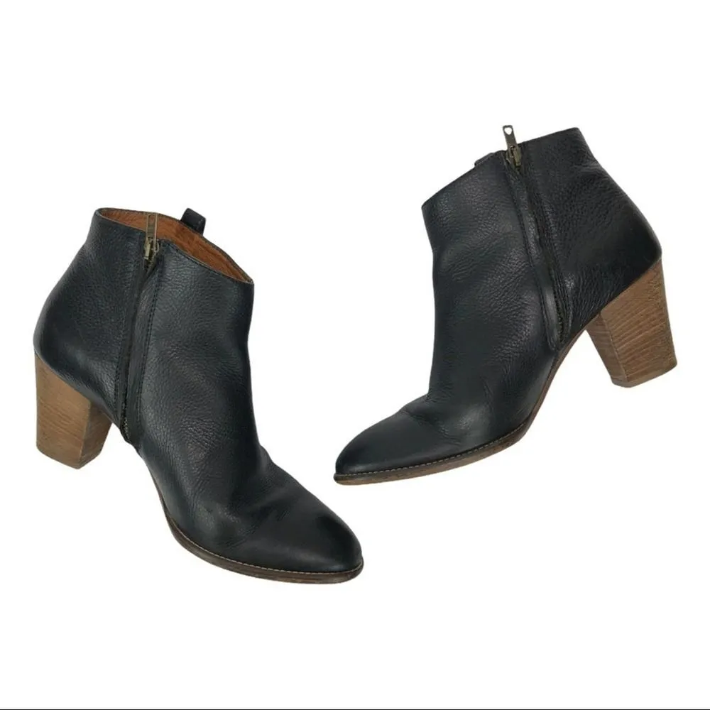 Madewell The Billie Ankle Black Leather Boots Botties Black Shoes 9.5 Casual - Image 10