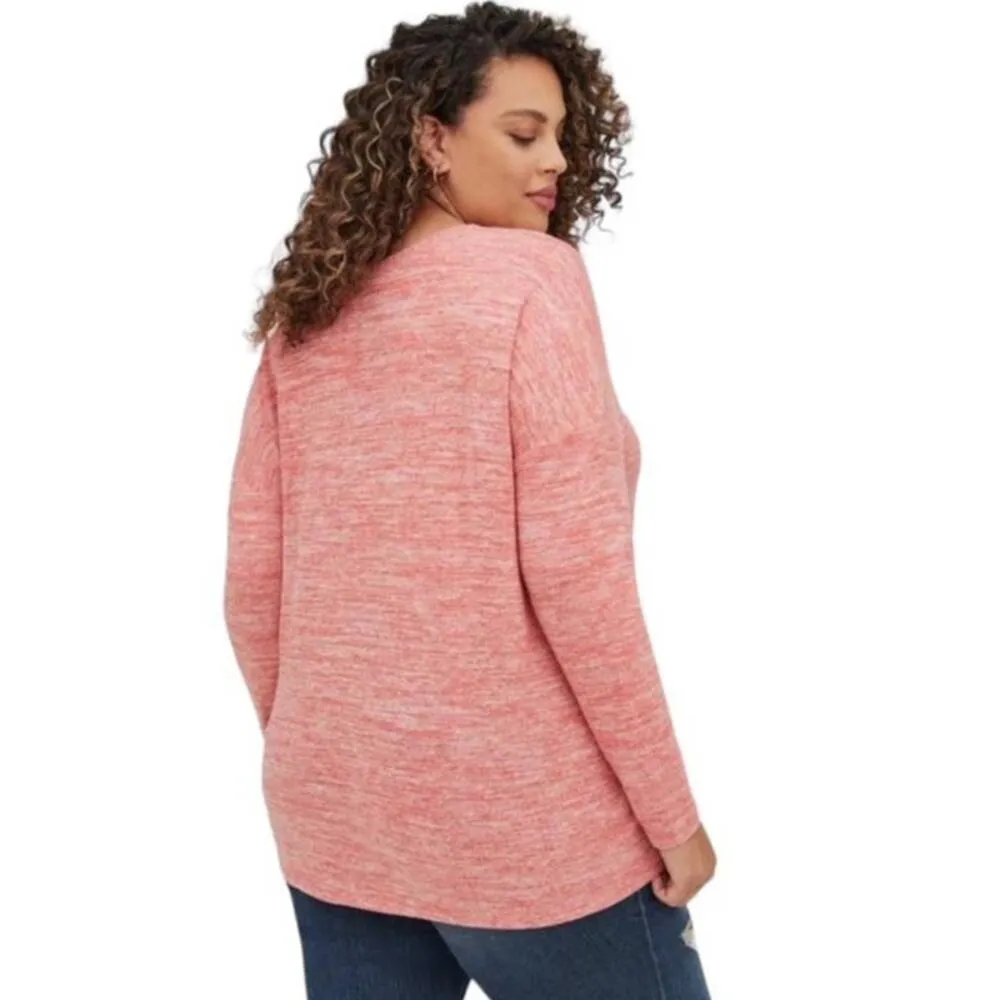 TORRID Relaxed Super Soft Plush Crew Neck Long Sleeve Drop Shoulder Top ~ 1X (1) - Image 3