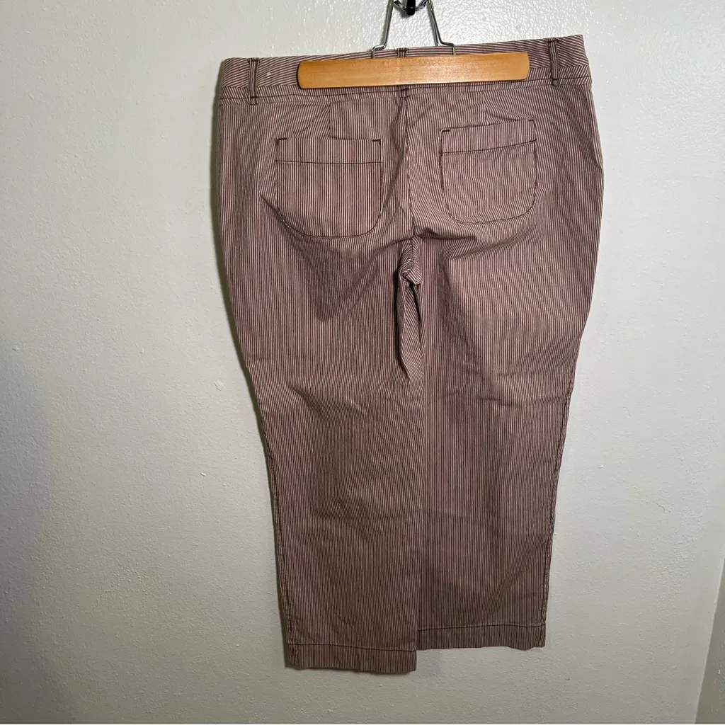 Loft Marisa Cropped Pant White Red Stripes 4 - Image 5