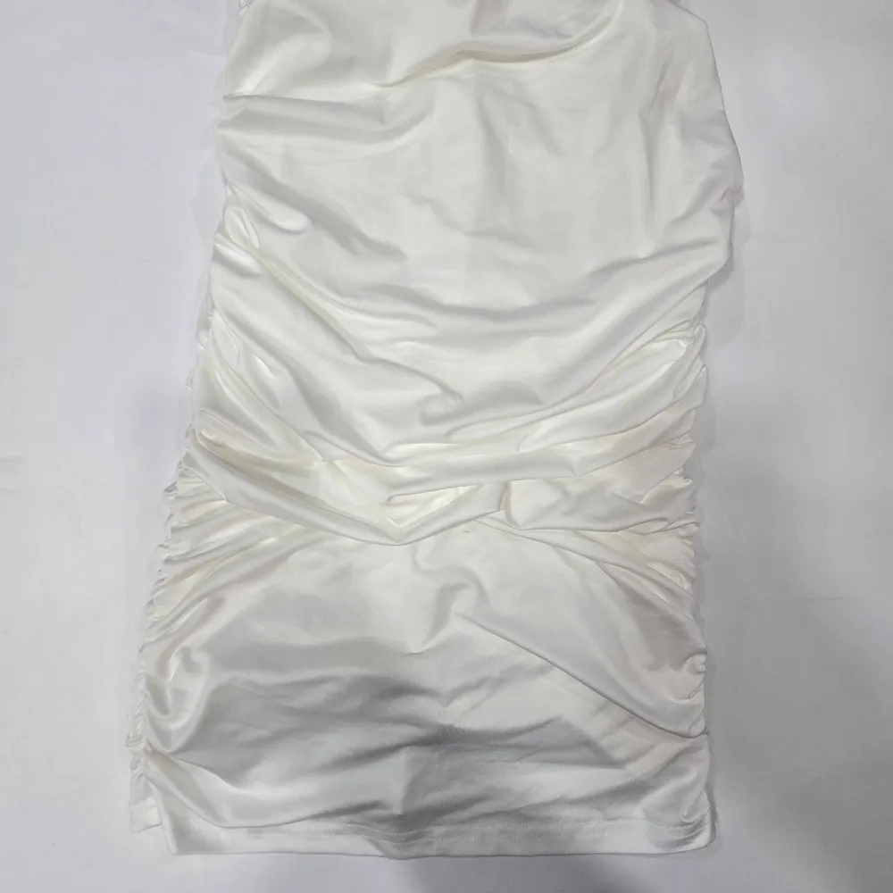 Superdown Vivienne Ruched Midi Dress in White - Image 4