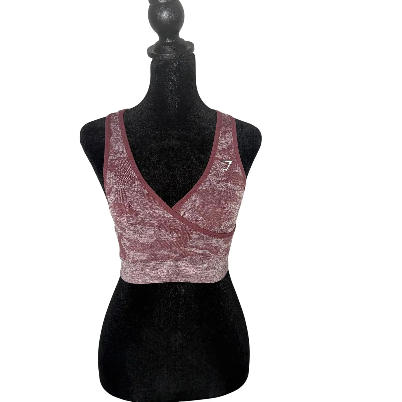 Gymshark Adapt Camo Seamless Sports Bra Women's XS Crisscross Back‎ Athletic - Image 3