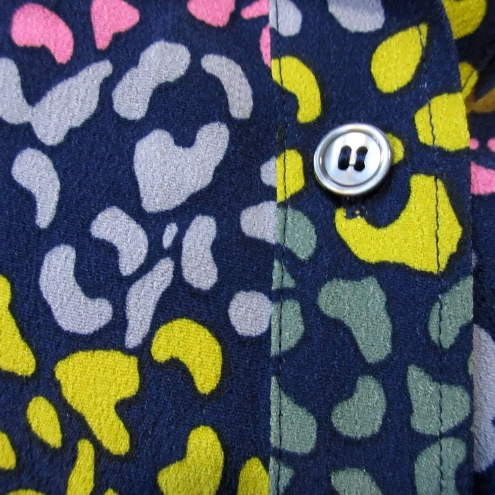 NWT Boden Charlotte in Navy Rainbow Leopard Button - Image 4
