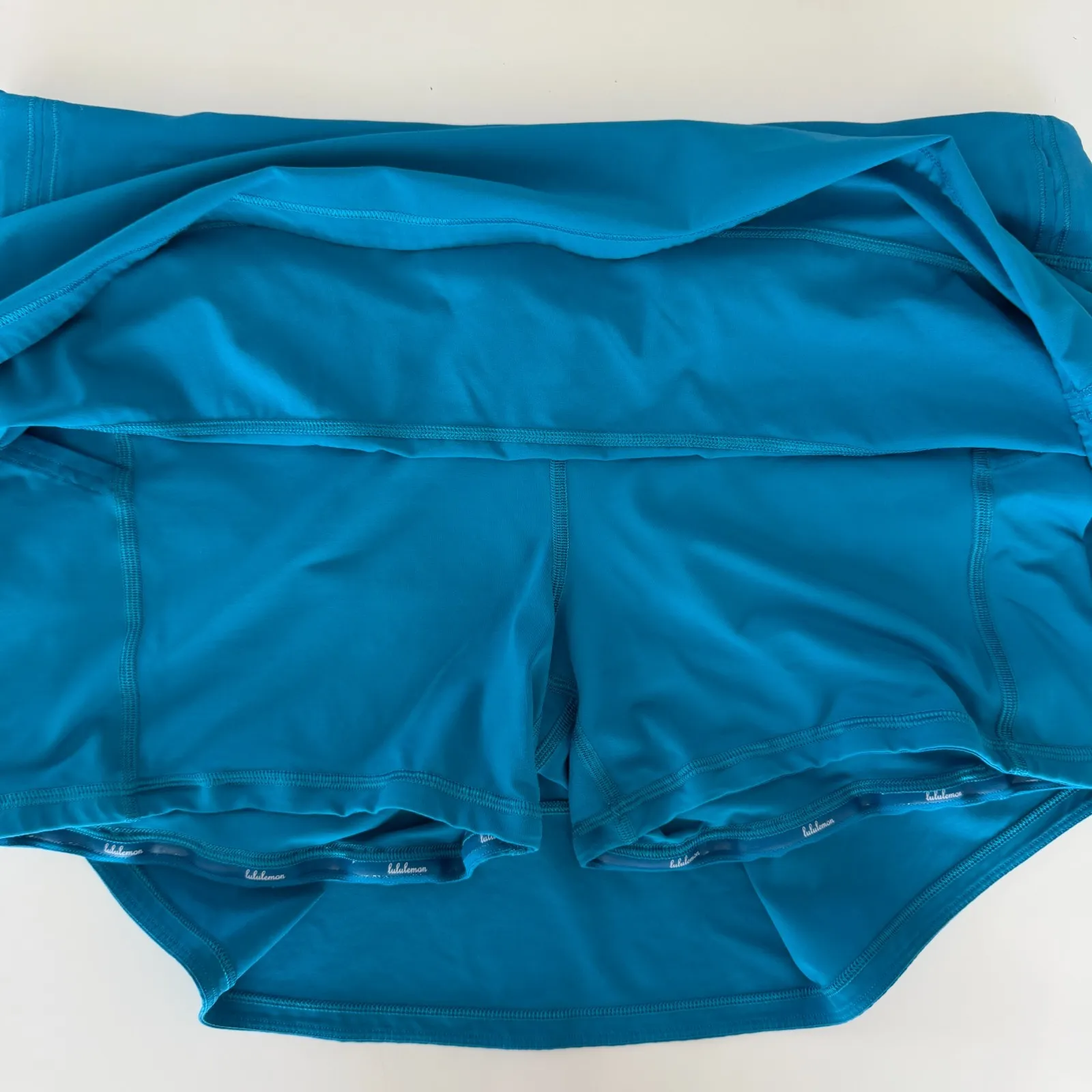 Lululemon Pace Rival Skirt Womens 14 Hawaiian Blue Skort Tiered Yoga Workout - Image 8