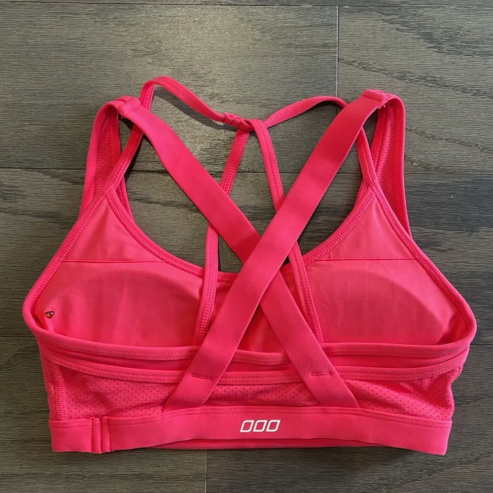 Lorna Jane Pink Strappy Sports Bra - Size XS - Image 2