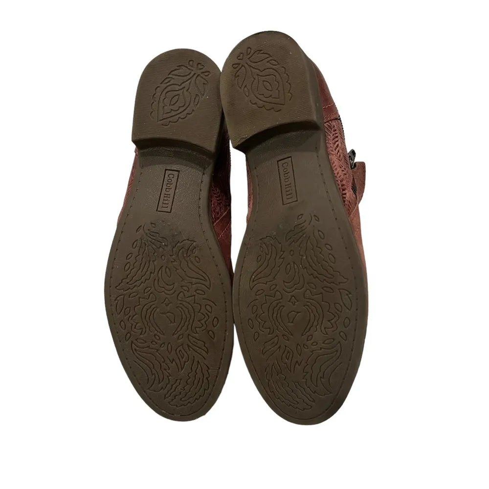 Cobb Hill Crosbie Red Leather Booties, Sz 6 - Image 12