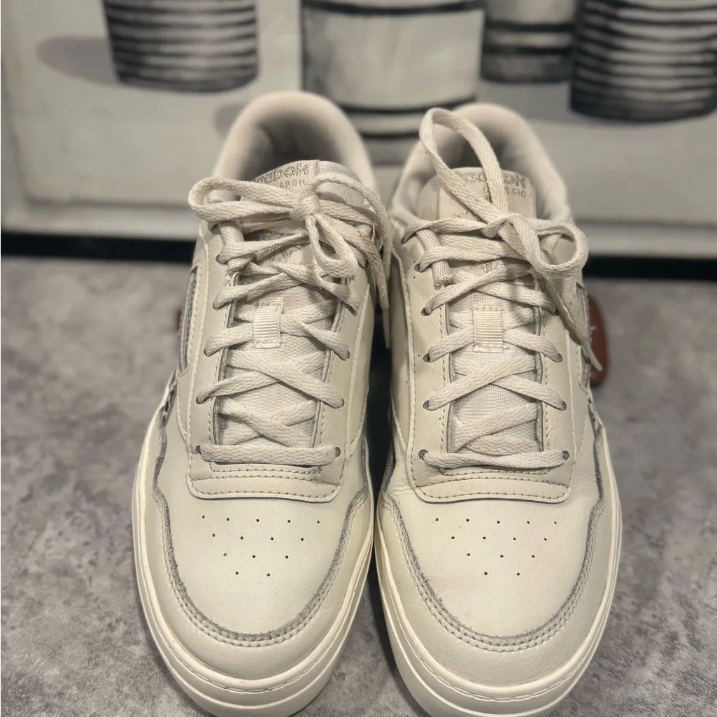 Reebok Women's Club C Double Tennis Sneaker White/Cheetah Size 8 - Image 2