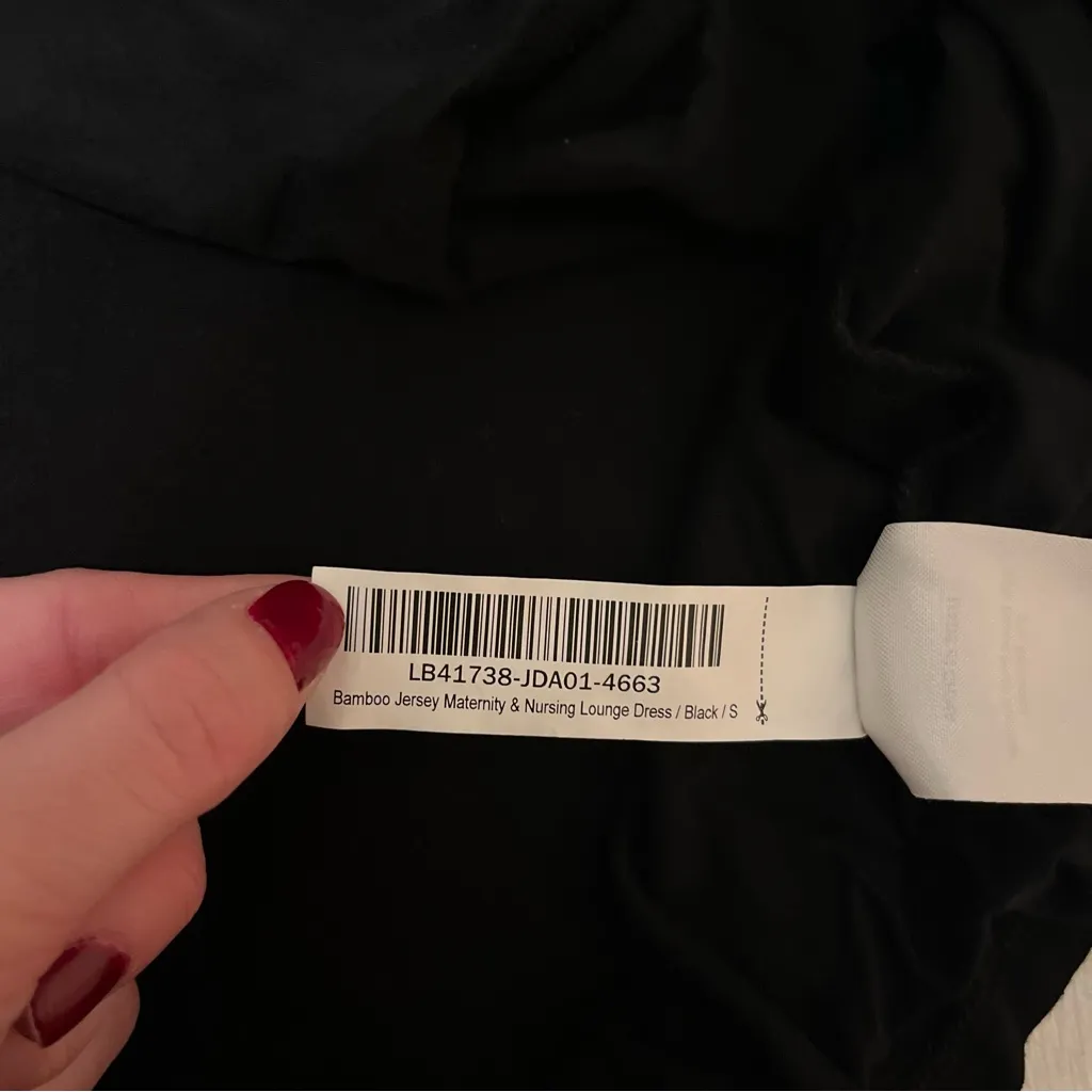 Quince Black Bamboo Jersey Maternity & Nursing Lounge Midi Dress - Image 8