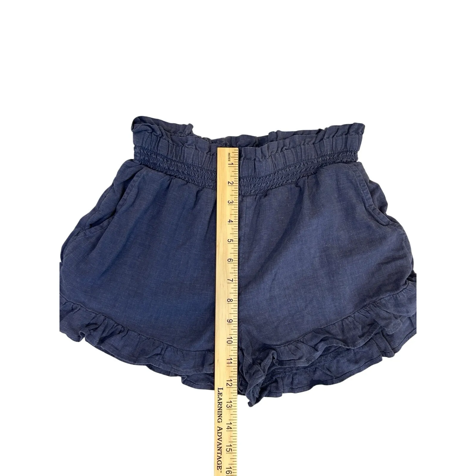 Aerie Navy Blue Women's Flowy Ruffle Shorts‎ Size XS - Image 3