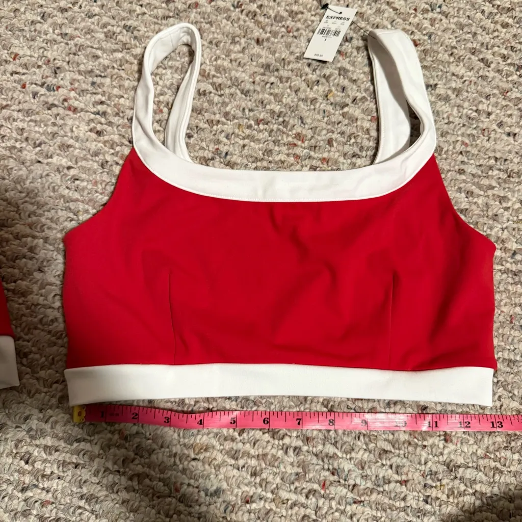 EXPRESS NWT  Skirt Skort Two Piece Set Red White- Size Small Medium - Image 8