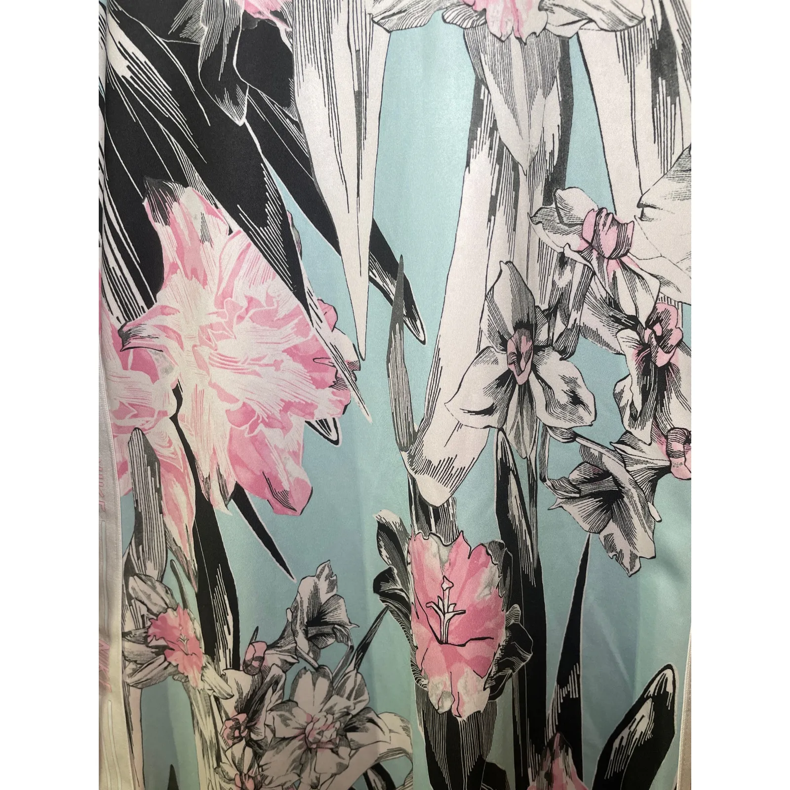 Nike Hyper Femme Floral Print Dress - Womens Size M - White and Blue - Image 4