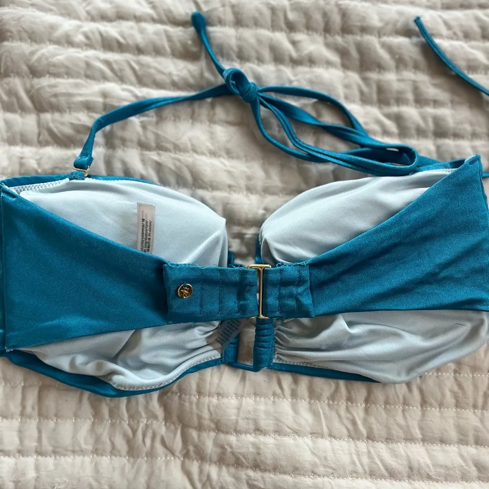 Victoria Secret’s Shimmer Blue Bandeau Bikini Top - Image 2