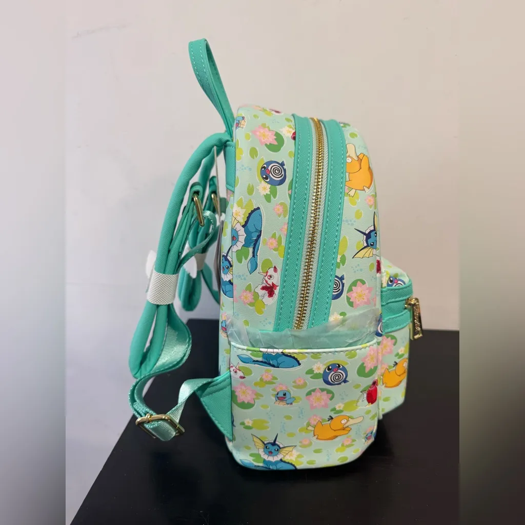 Loungefly Pokémon Water Type Lily Pad Allover Print Mini Backpack - Image 8