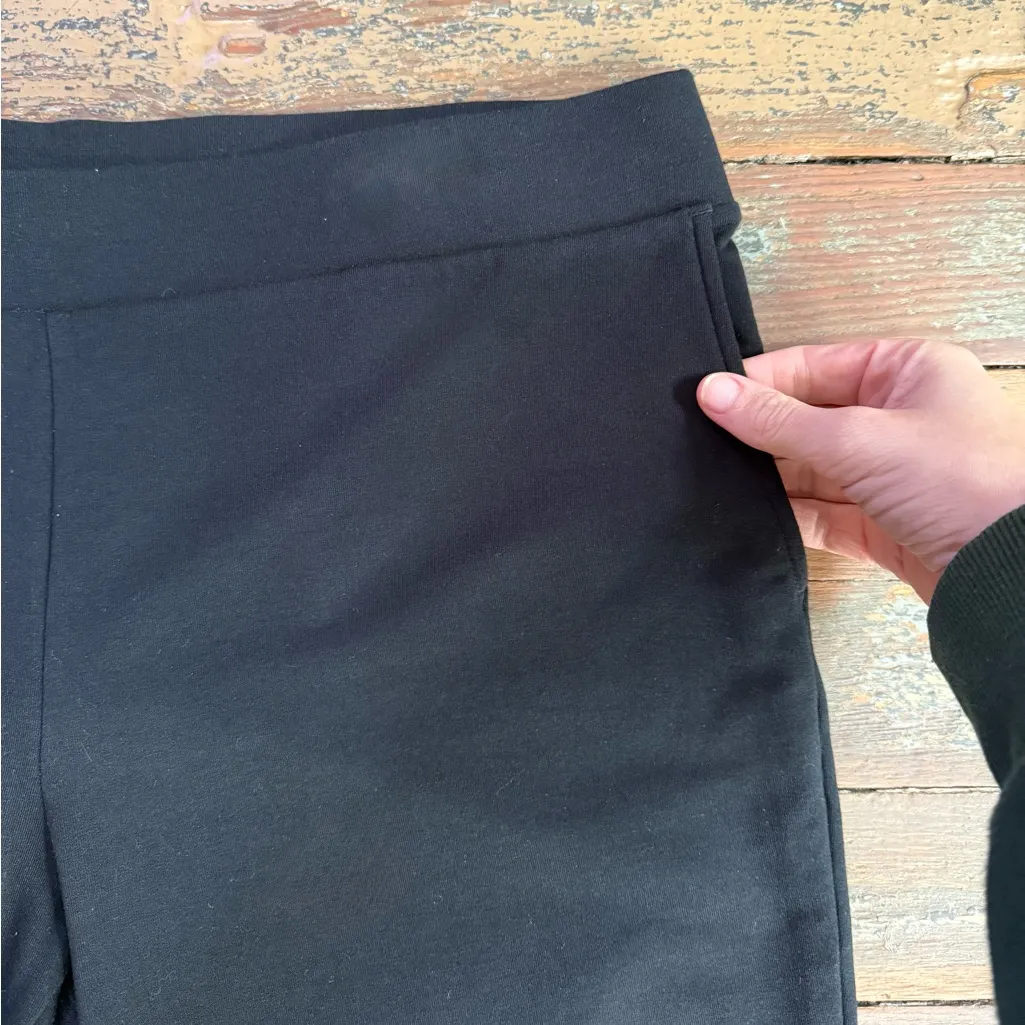 Pure Jill Afinnity French Terry Pima Cotton Slim Crop Pant ~ Size Large 💚🍄 Black - Image 6