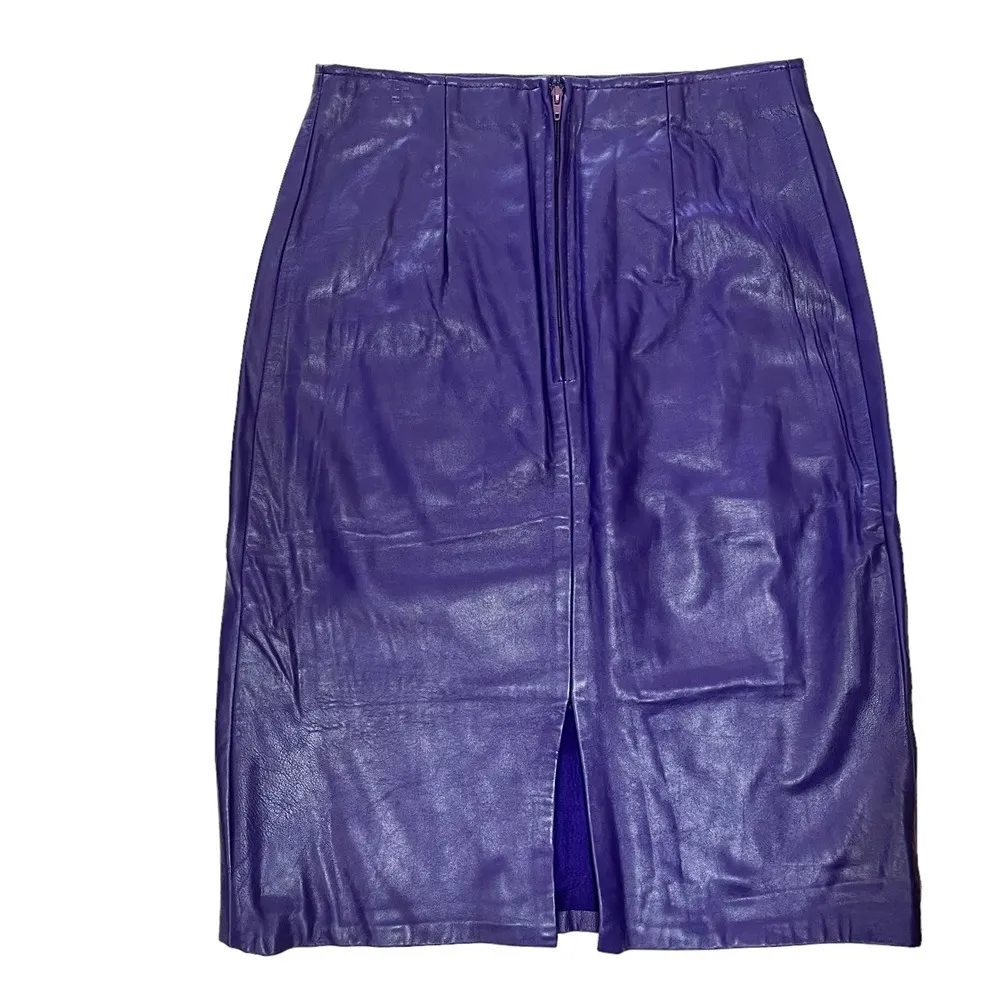 Vintage Firenze Santa Barbara Purple Leather High - Image 3