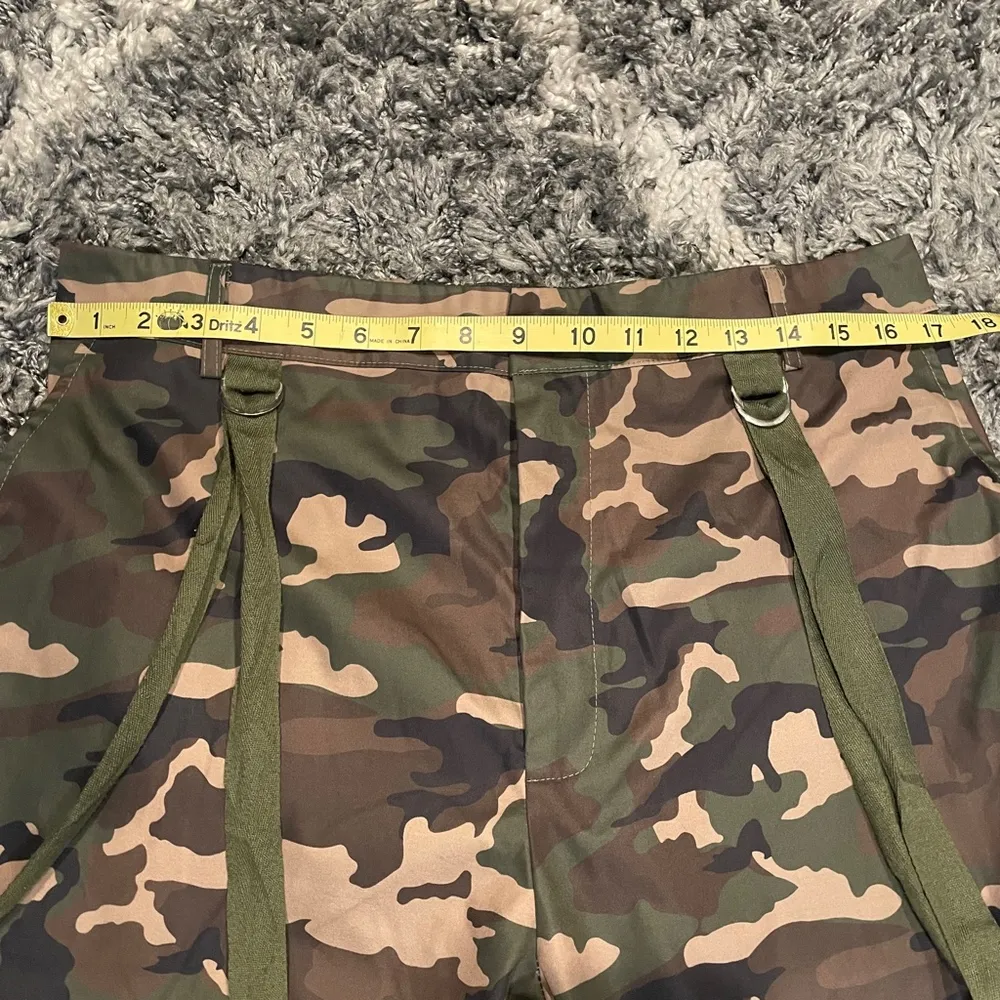 Womens Cargo Camo Pants High Waist Slim Fit Jogger Size XXL Green - Image 5