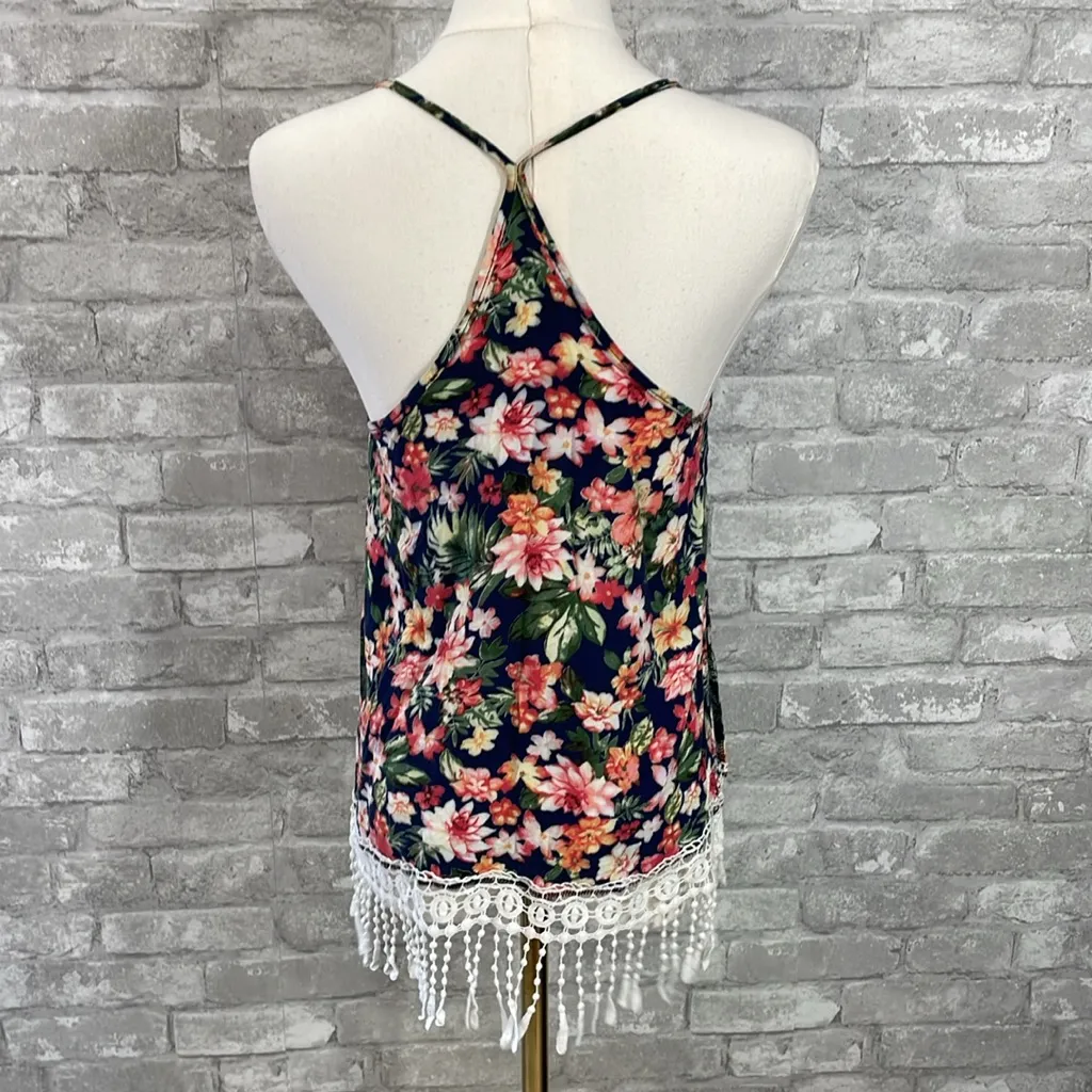 NU Label Floral Lace Trim Cami Top - Image 3