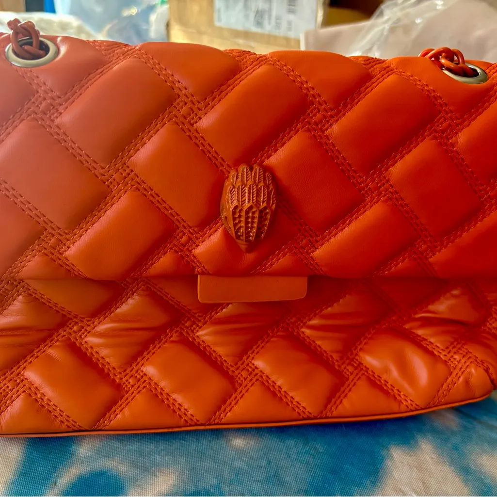 Kurt Geiger Vibrant Orange Quilted Shoulder Bag READ BELOW - Image 2