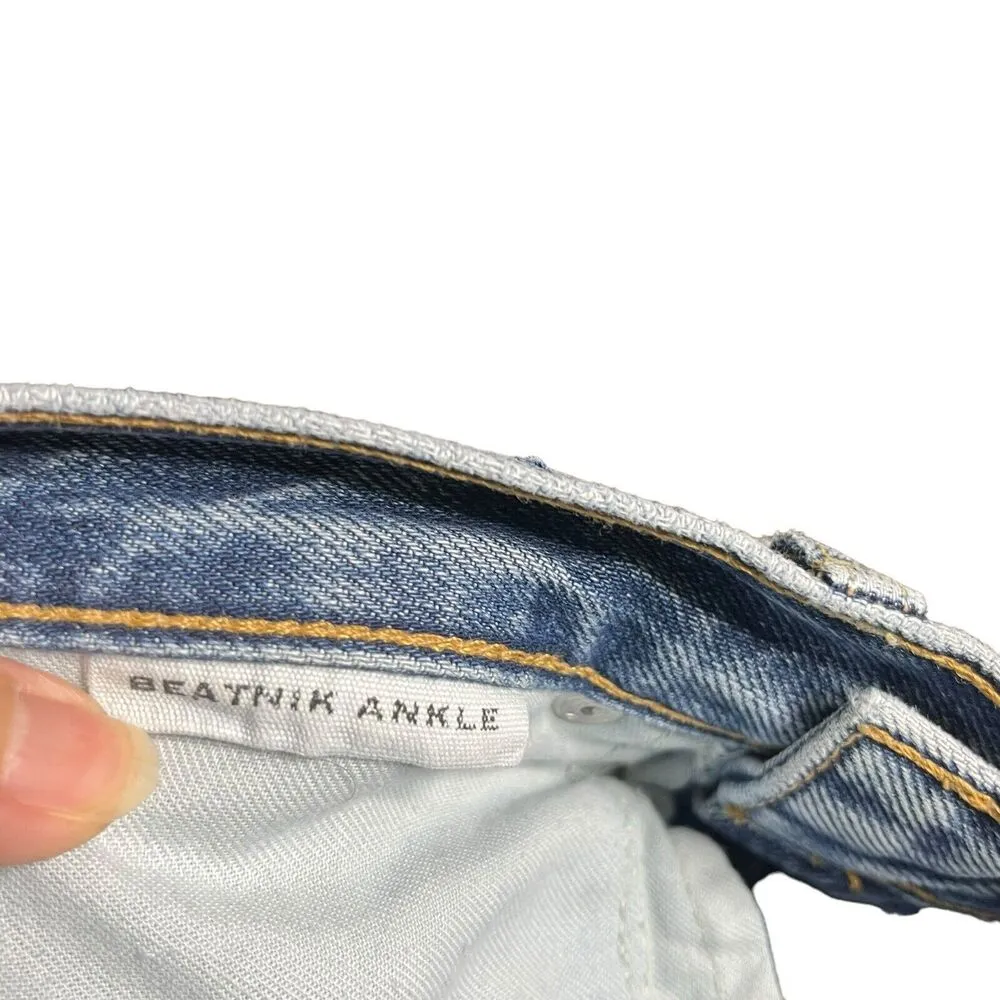 SLVRLAKE Beatnik Ankle Cropped High Rise Slim Leg Jeans Blue Women’s Size 23 - Image 9