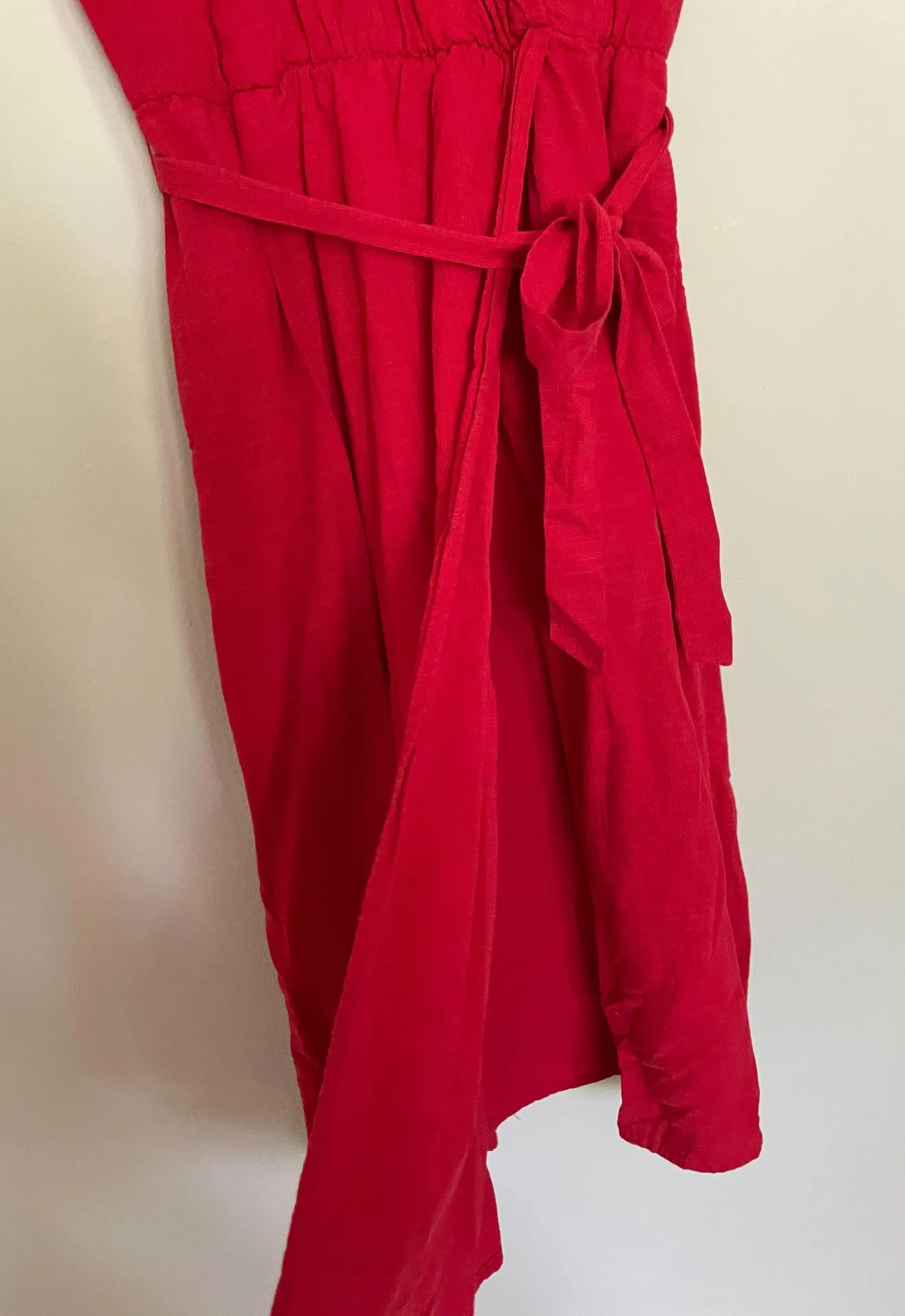 Midi Red Wrap Dress - Image 2