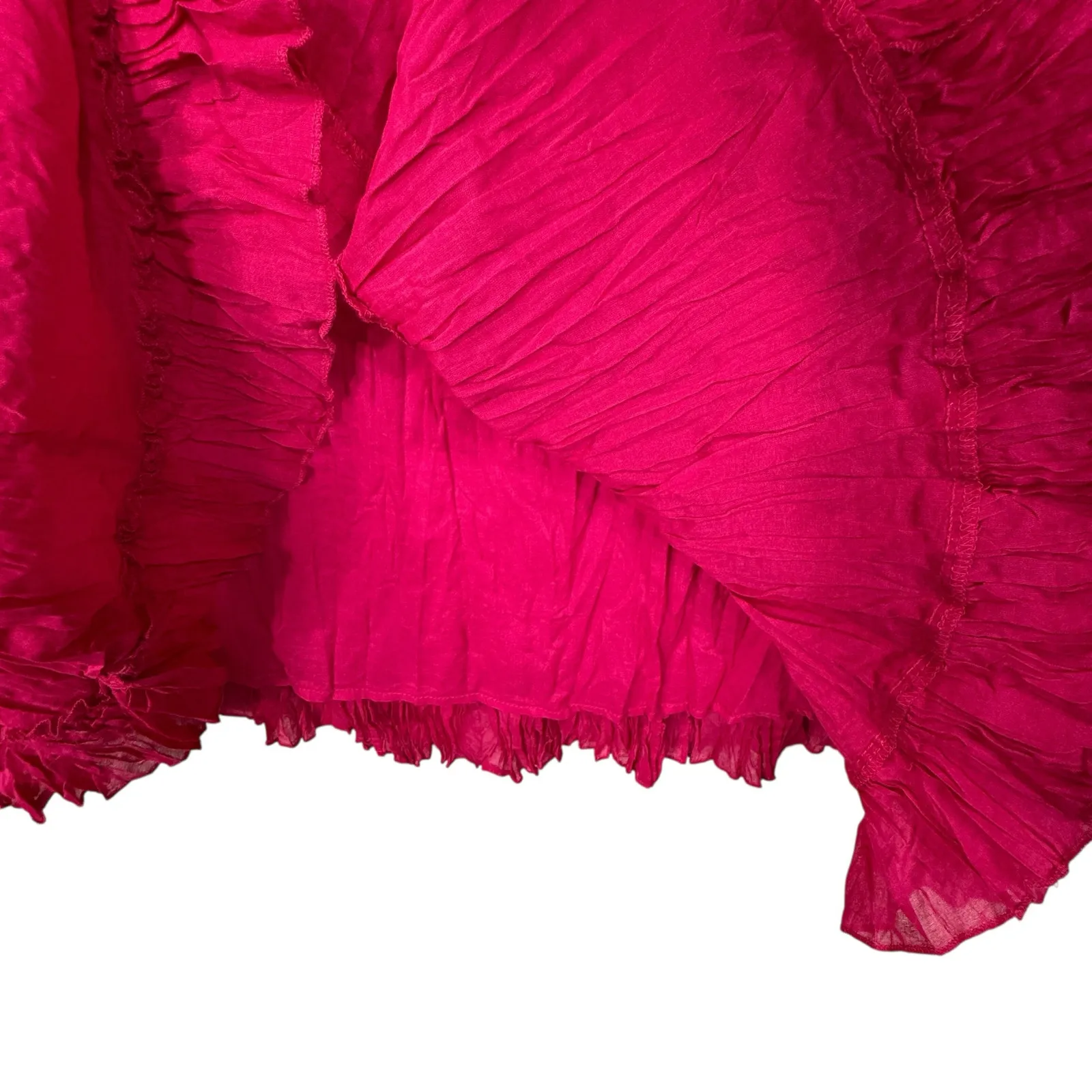 Chico’s SZ 2 (Large) Lola Tiered Maxi Skirt Pull-On Crinkle Lined Broomstick - Image 3