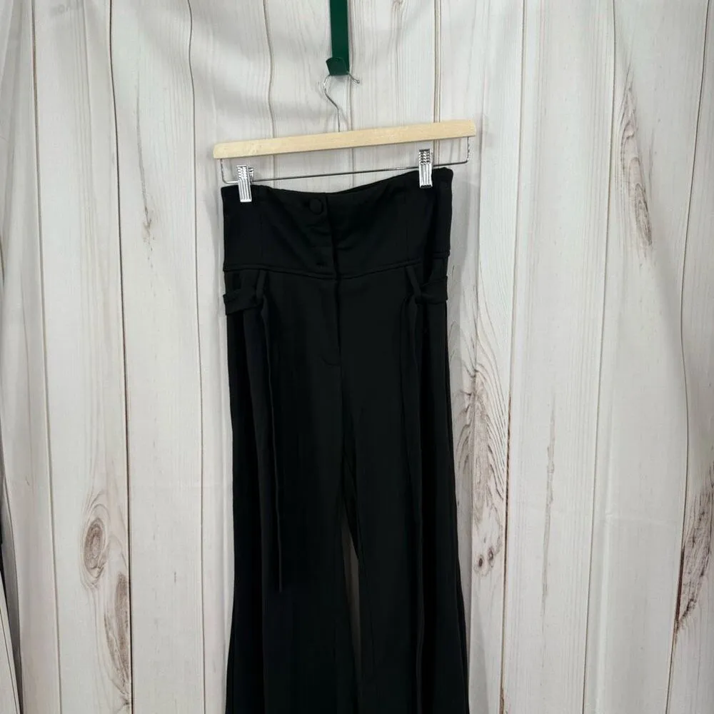 Vintage Arden B Women’s Medium Y2K 2000s Black Flare Wide Leg Pants New - Image 2