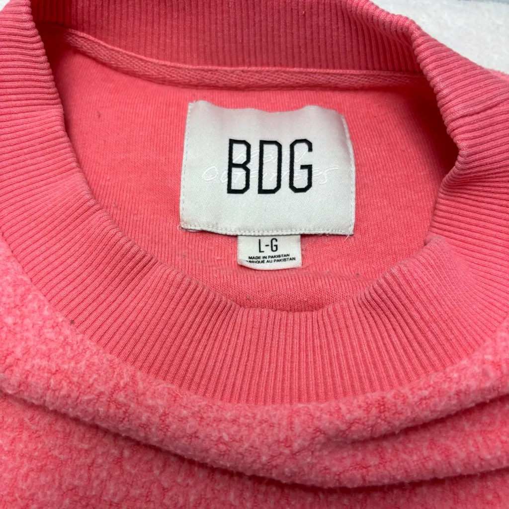 BDG Women's Pink Crew Neck Sweatshirt size L - Image 6