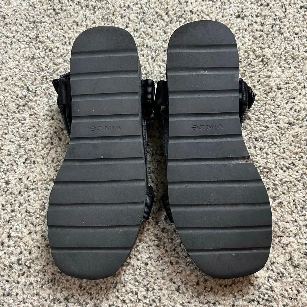 Vince Womens Black Platform Sandals Size 7.5 Strappy Carver Sport - Image 4