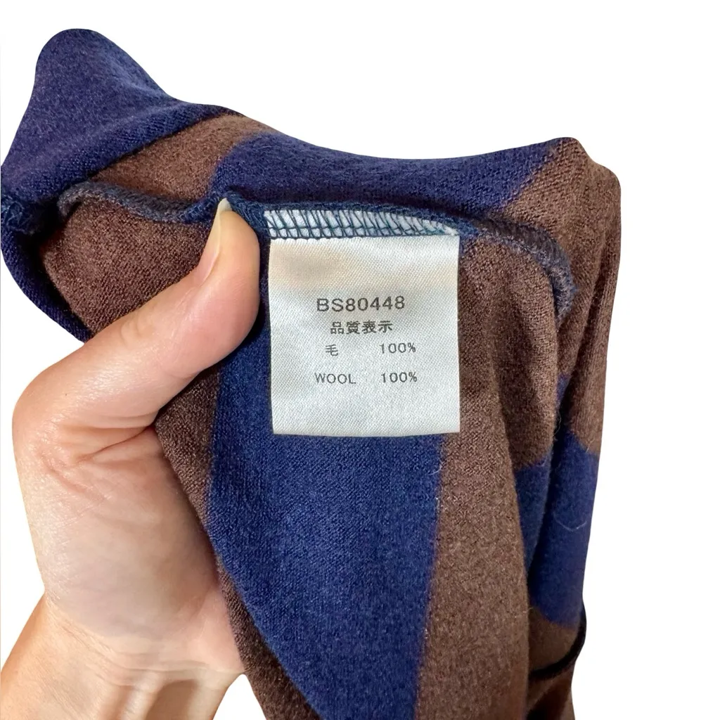 ICHI ANTIQUITES Made in Japan 100% Wool Striped Sweater Dress Brown Size undefined - Image 7