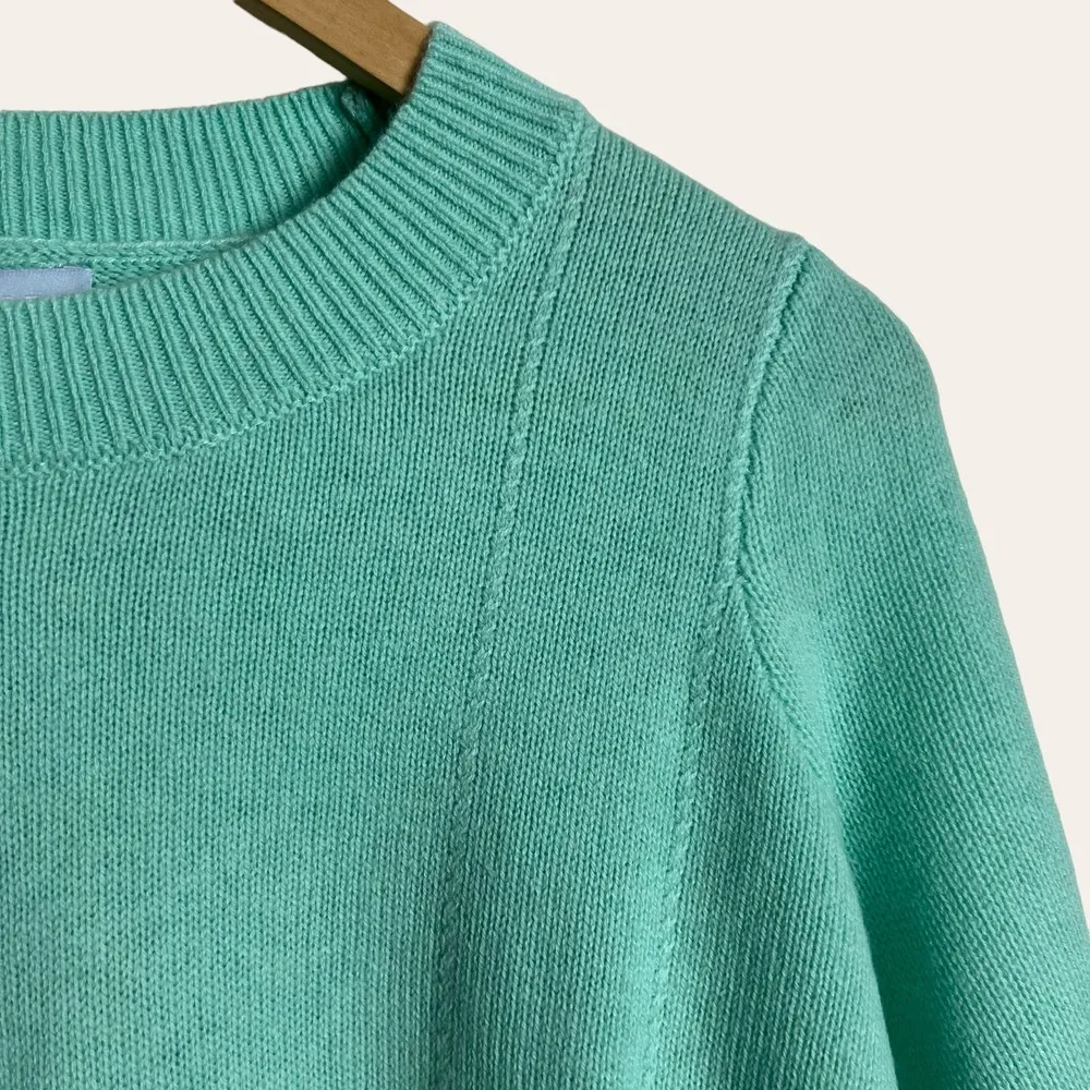 Hill House The Cropped Silvie Merino Wool Sweater in Ocean Wave Size S - Image 5