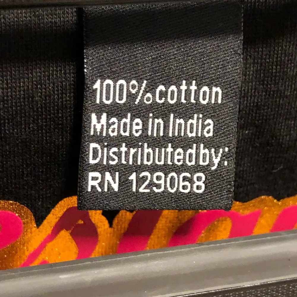 Desigual Dress Black Long Sleeved with Red Satin Applique Flowers Cotton M - Image 4