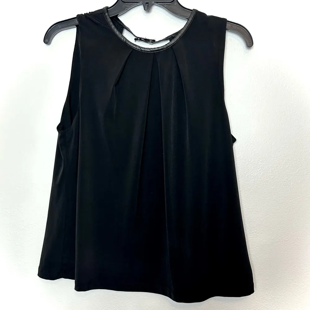 FATE Faux Leather Lined Tank Top in Black NWT - Image 2