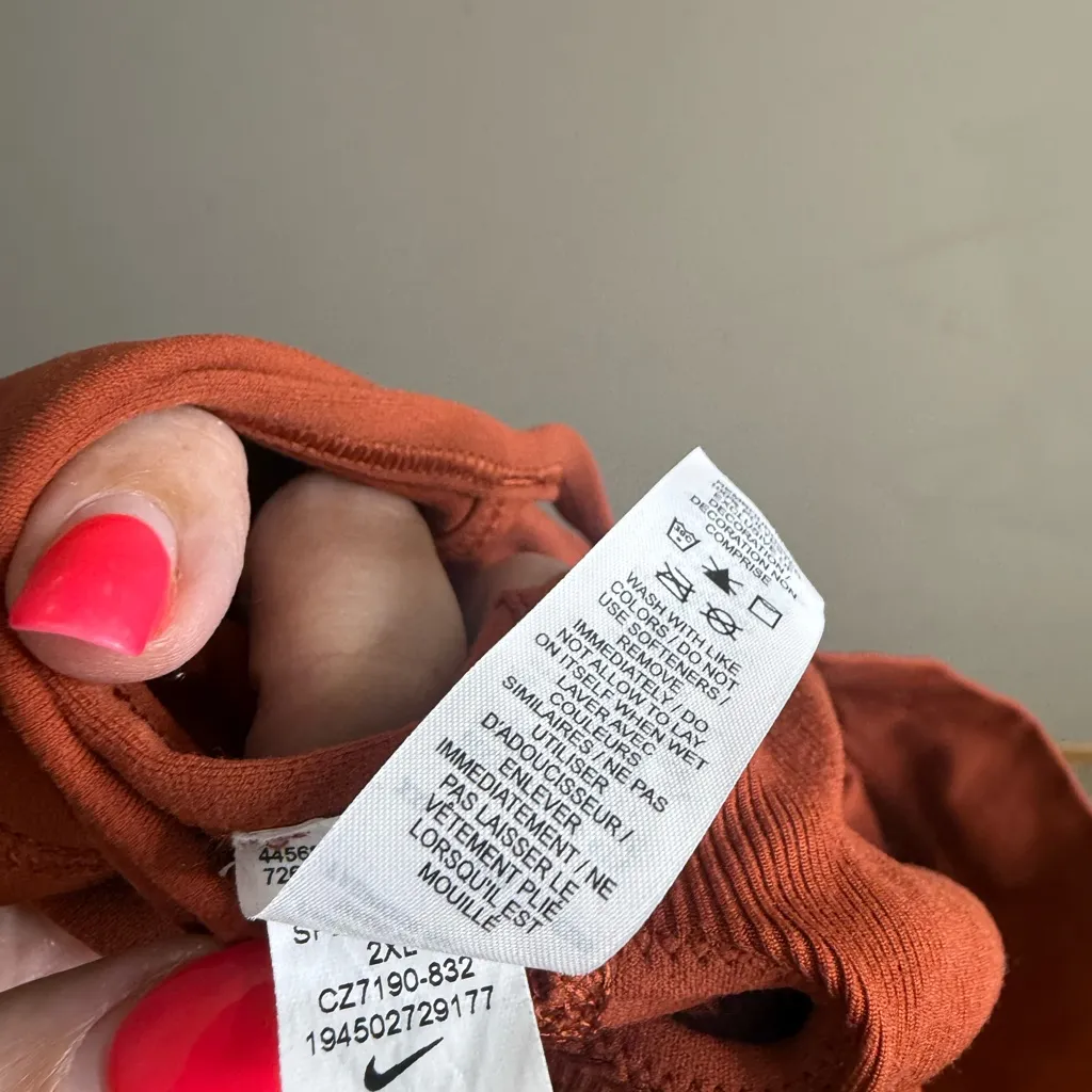 Nike Rust Orange Strappy Crop Top 2xl - Image 13