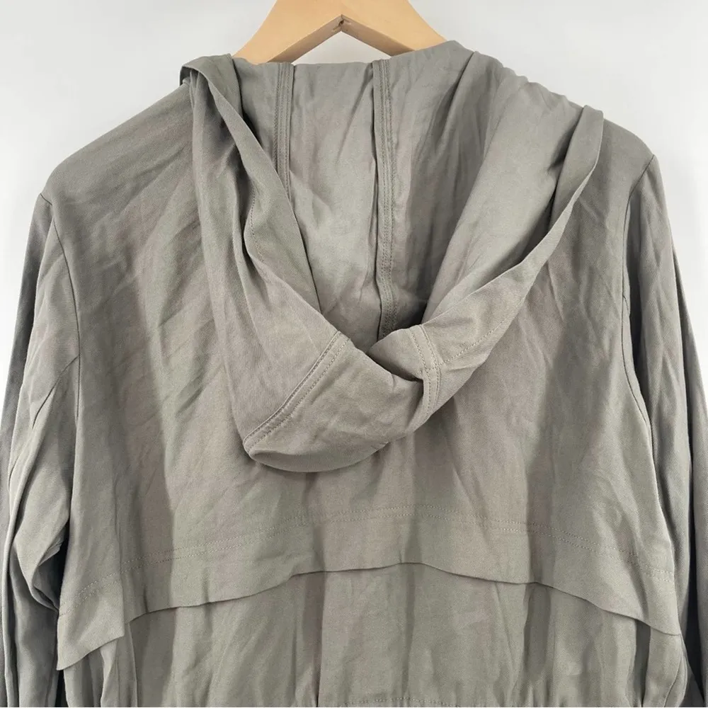 NEW HEARTLOOM Jacket Green Coat Zipper Cinch Anorak Hood Lightweight Large NWOT - Image 8