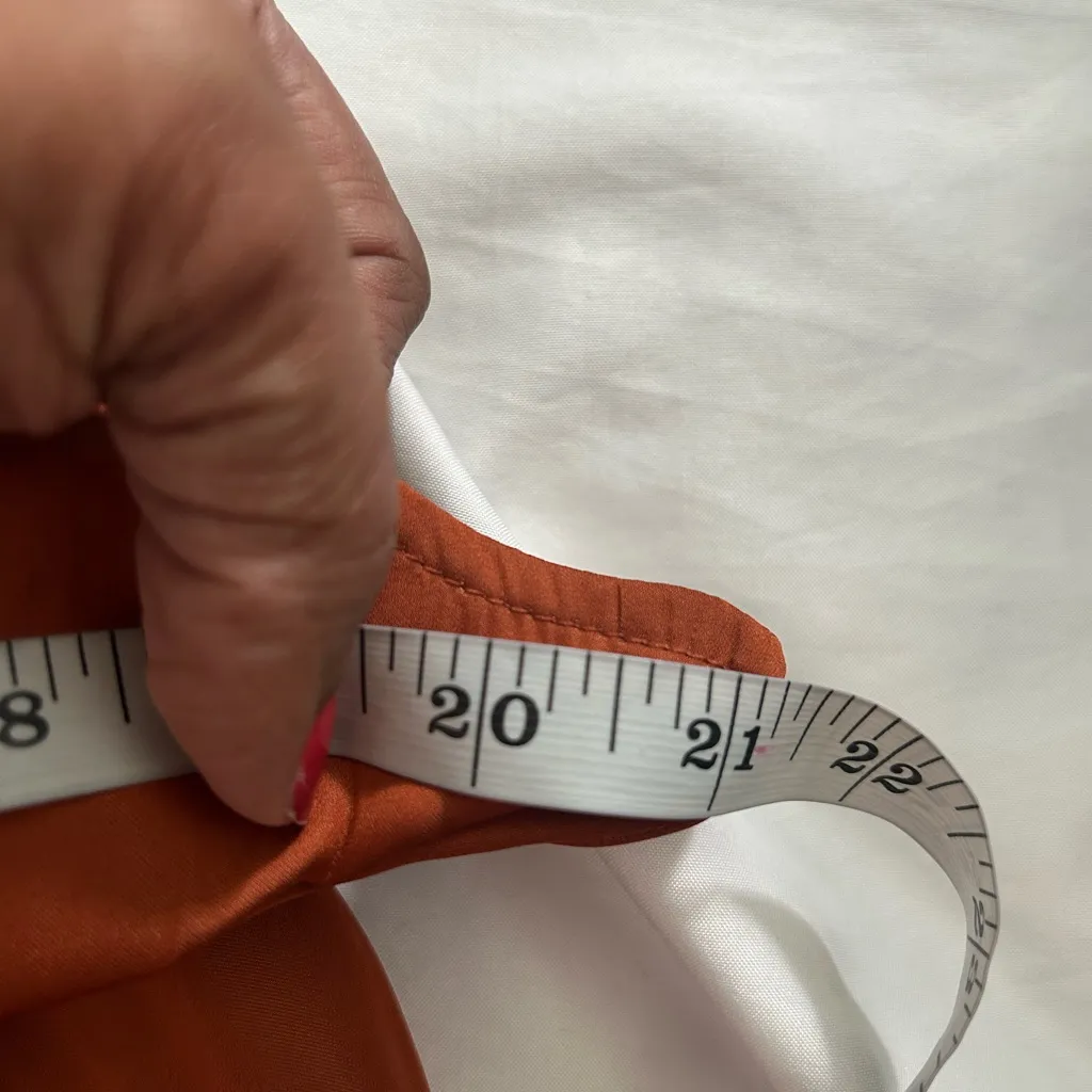 Scotch & Soda | Sleeveless Satin Midi Wrap Dress in rust - Image 13