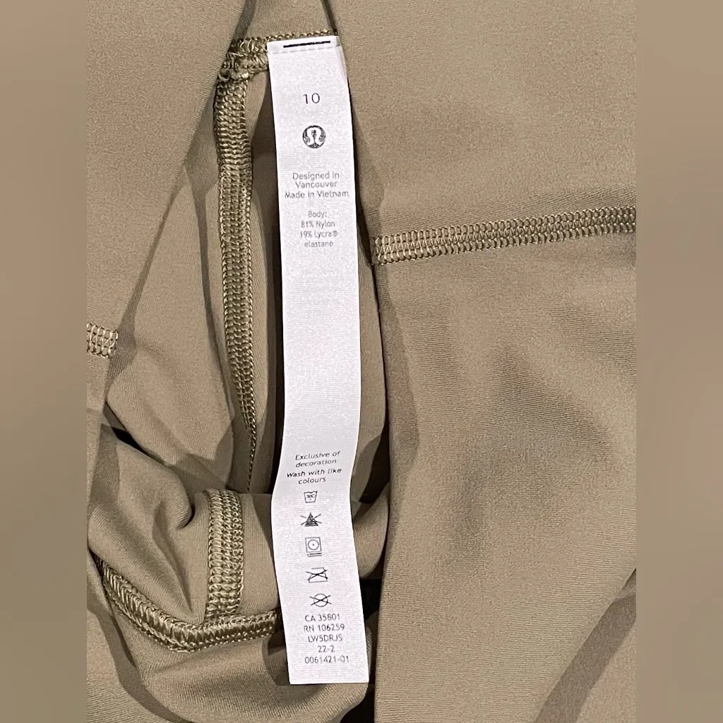 Lululemon Align High Rise 25” Yoga Leggings Bronze Green Womens Size US 10 - Image 3