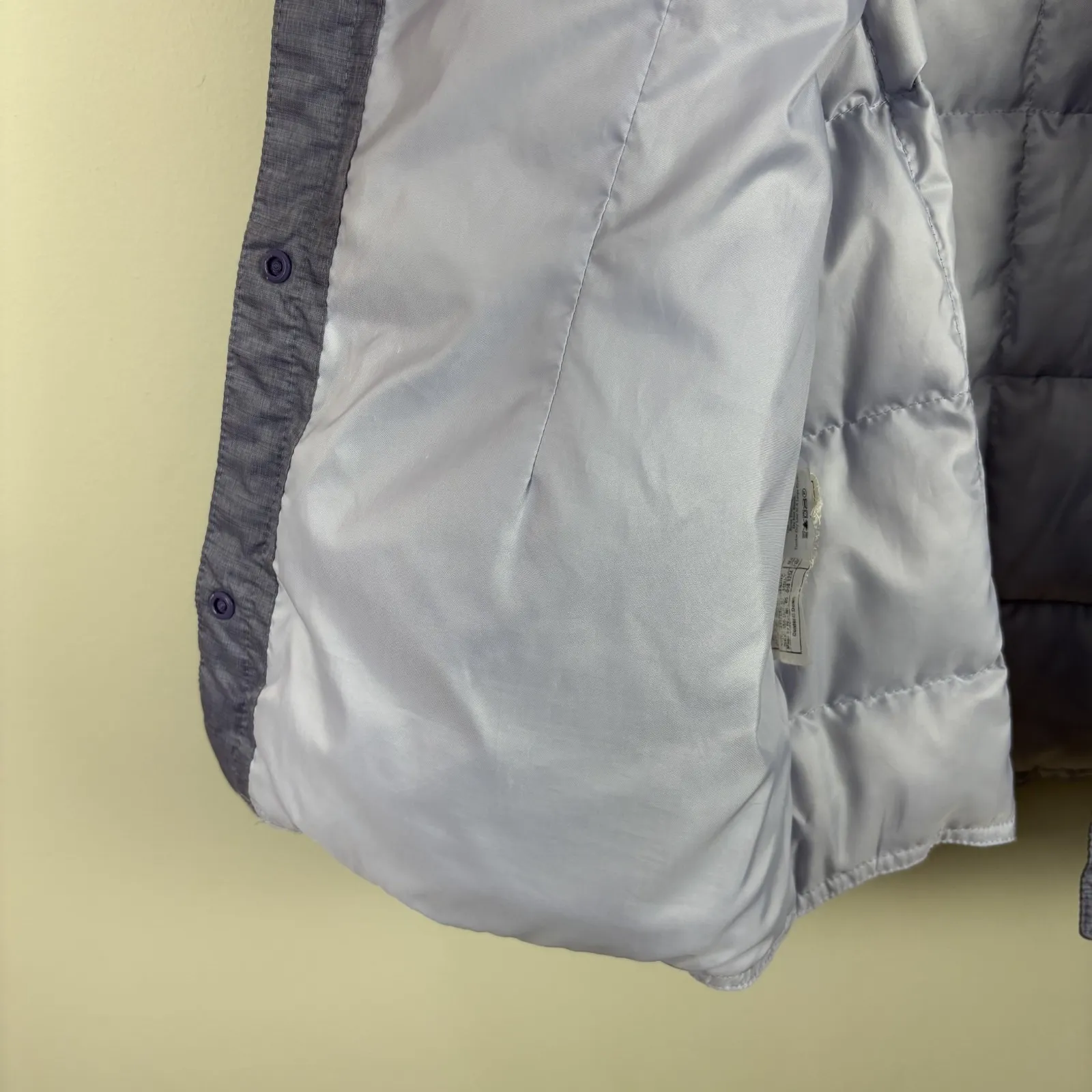 EDDIE BAUER Quilted Puffer Down Jacket Womens 2XL‎ Purple EB650 Lightweight Snap - Image 6