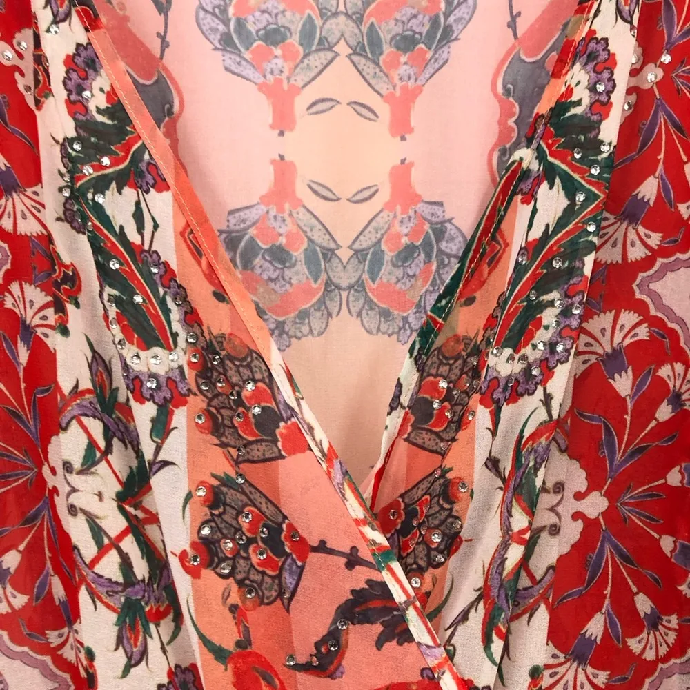 City Chic Floral Maxi sheer dress large 20 - Image 4