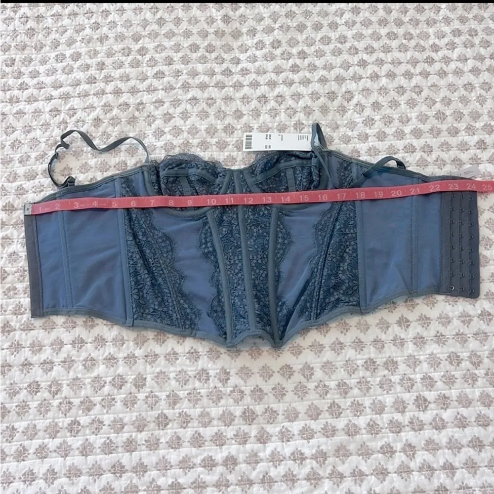 NWT Urban Outfitters Out from Under Modern Love Corset Lace Small Blue - Image 15