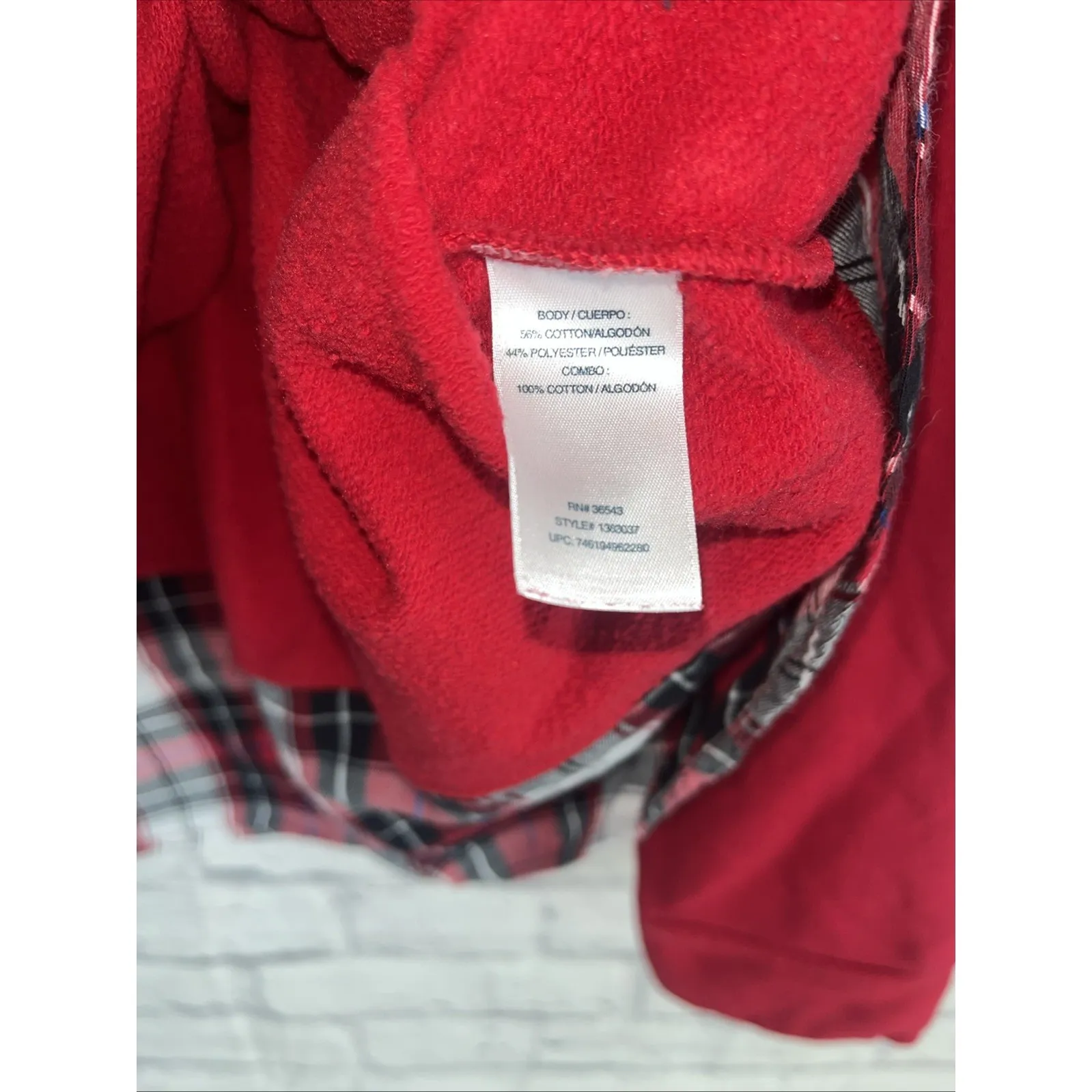 Izod Women's Preppy Casual Red Plaid Sweatshirt Size XXL - Image 6