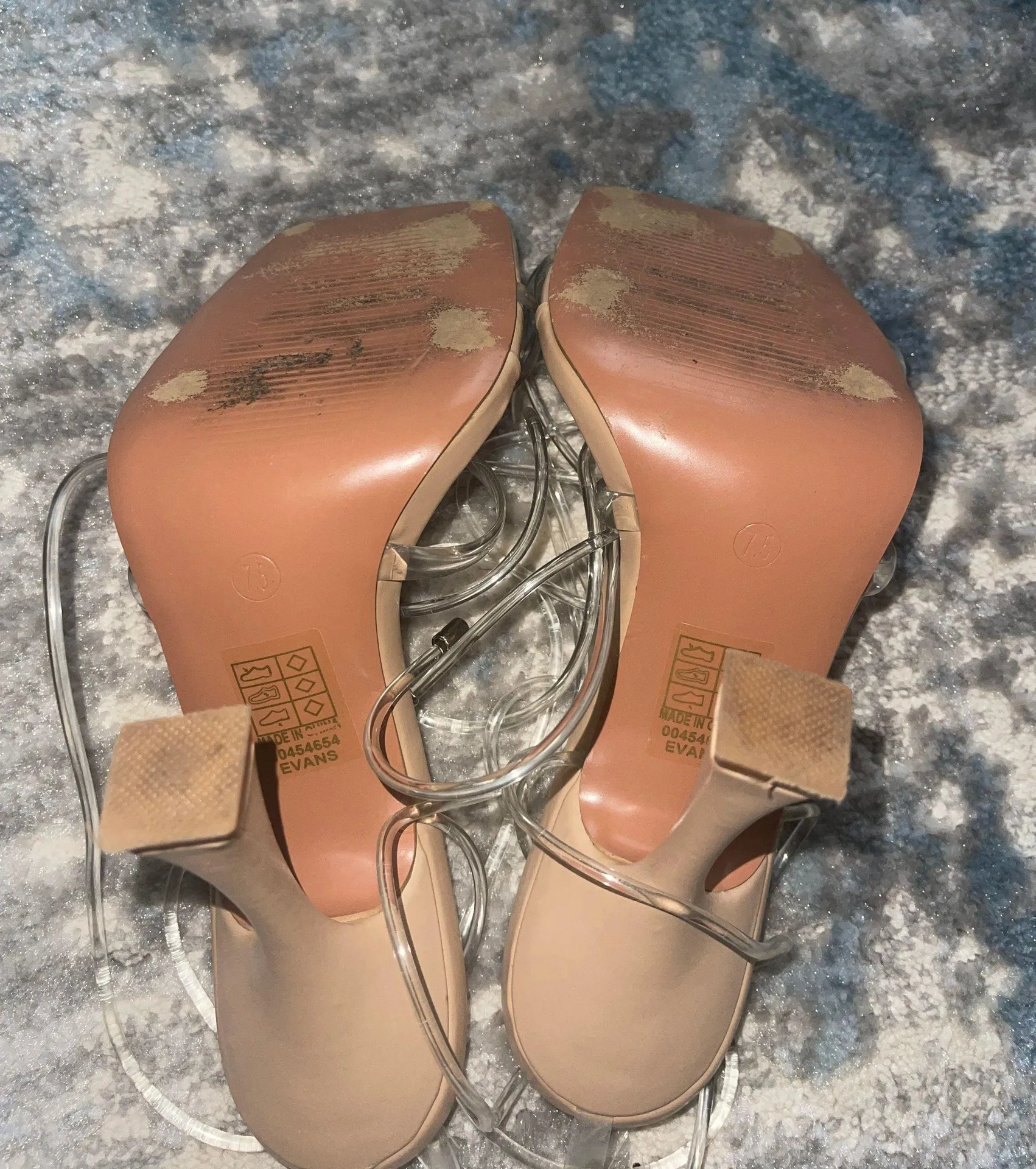 Clear Wrap Heels Size 7.5 - Image 3