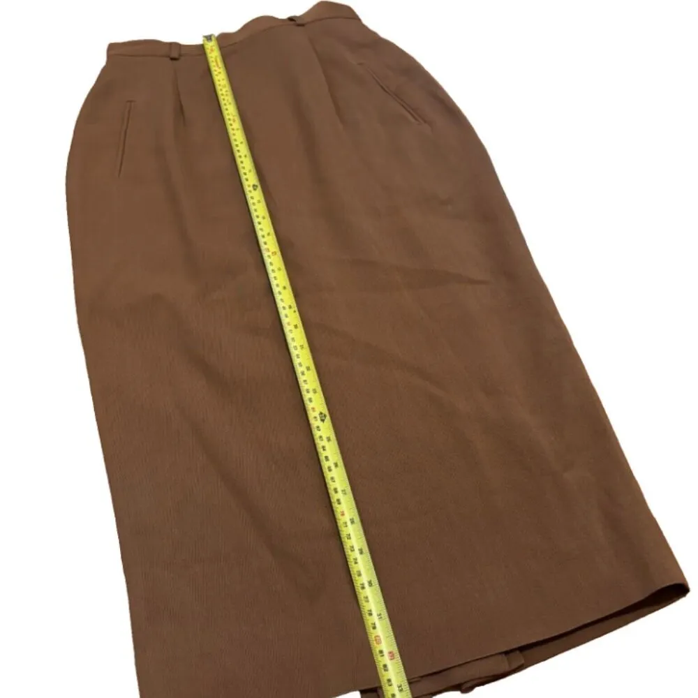 Vintage Dana Buchman Brown Wool Blend Pencil Straight Womens Size 8 - Image 9