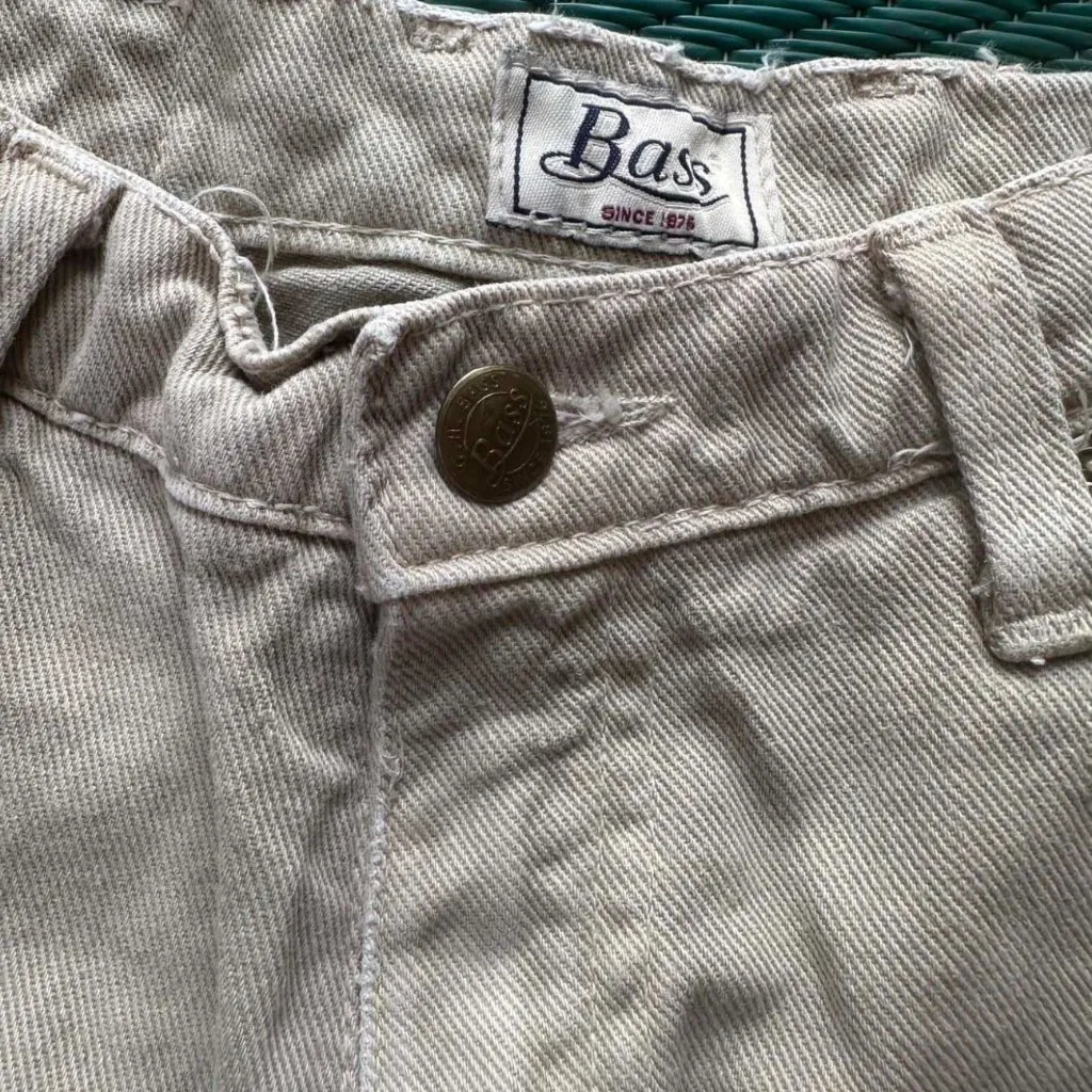 Bass Vintage 90s Tan Denim 100% Cotton Jean Shorts Women’s Size 6 - Image 6