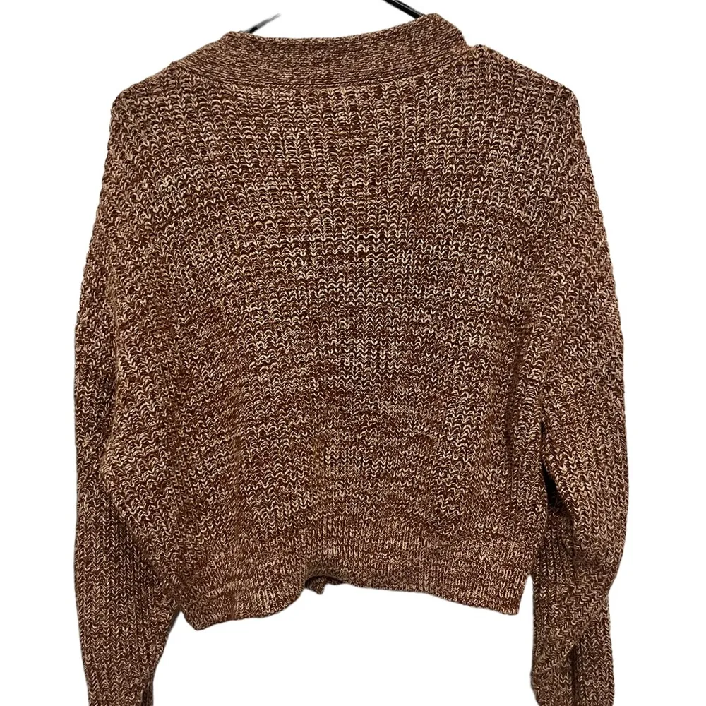 Cara Santana X Nine West 
Cropped Marled Cardigan brown
boho size large - Image 4
