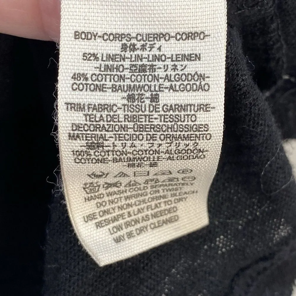 Free People top womens‎ XS Prairie Days Embroidered Cotton Linen Boho Cottage - Image 6