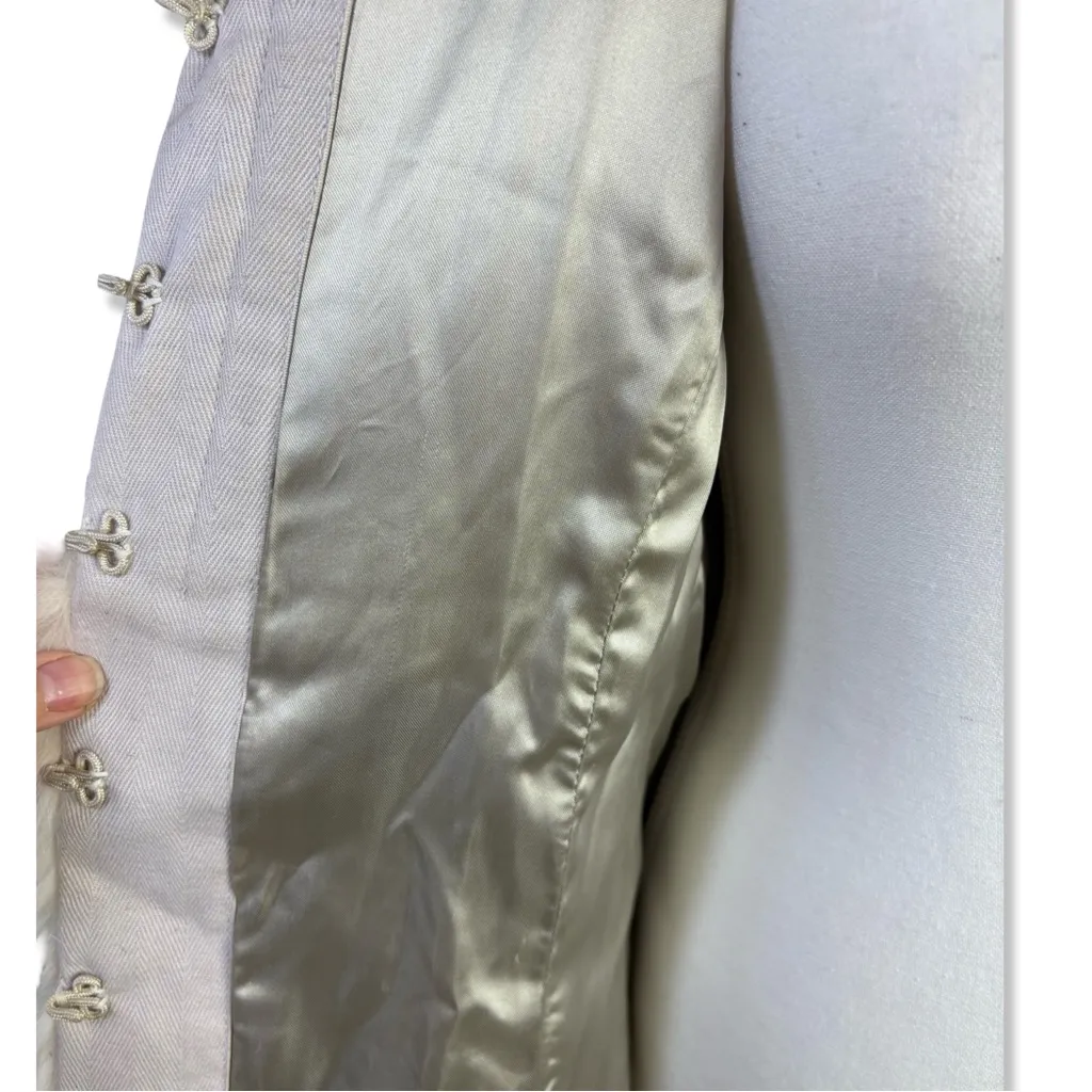 Nanette Lepore Elysian Cream Rabbit Fur Jacket Small - Image 6