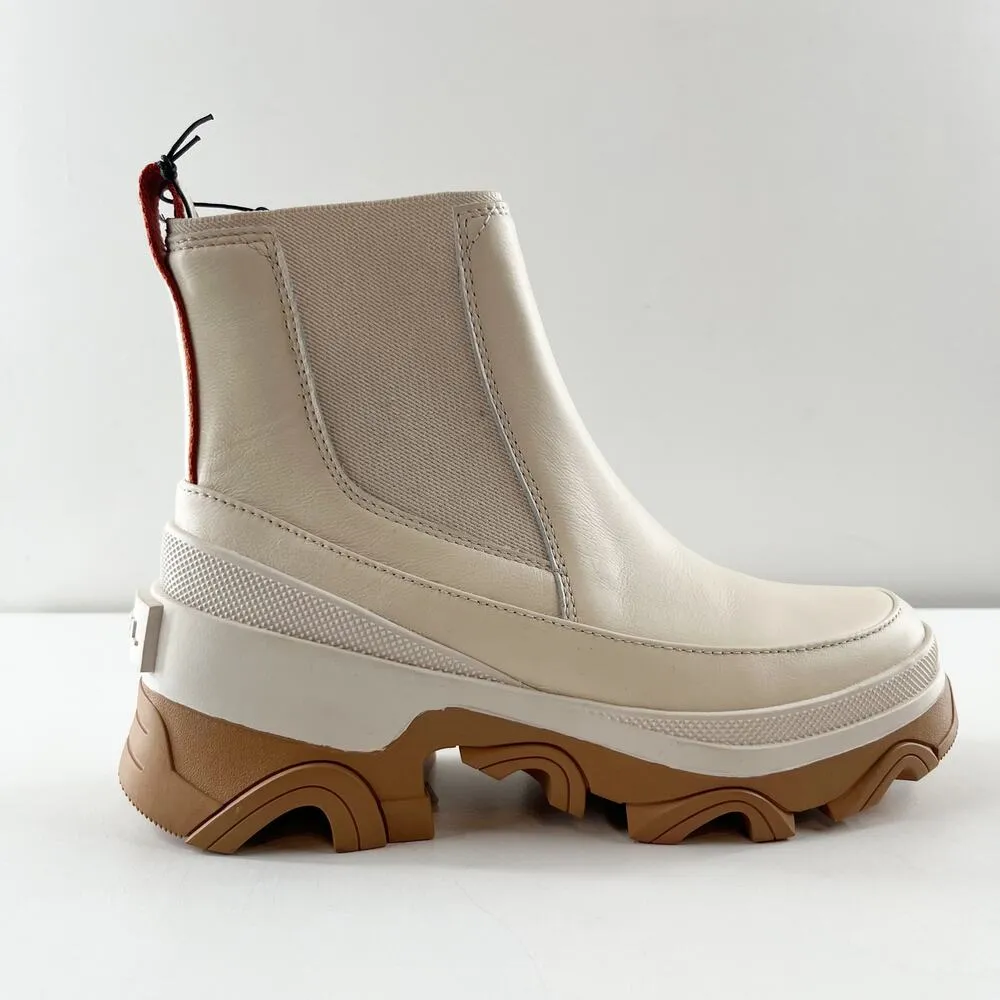 SOREL Brex Chelsea Waterproof Ankle Boots Natural Sea Salt Ivory Cream - Image 2