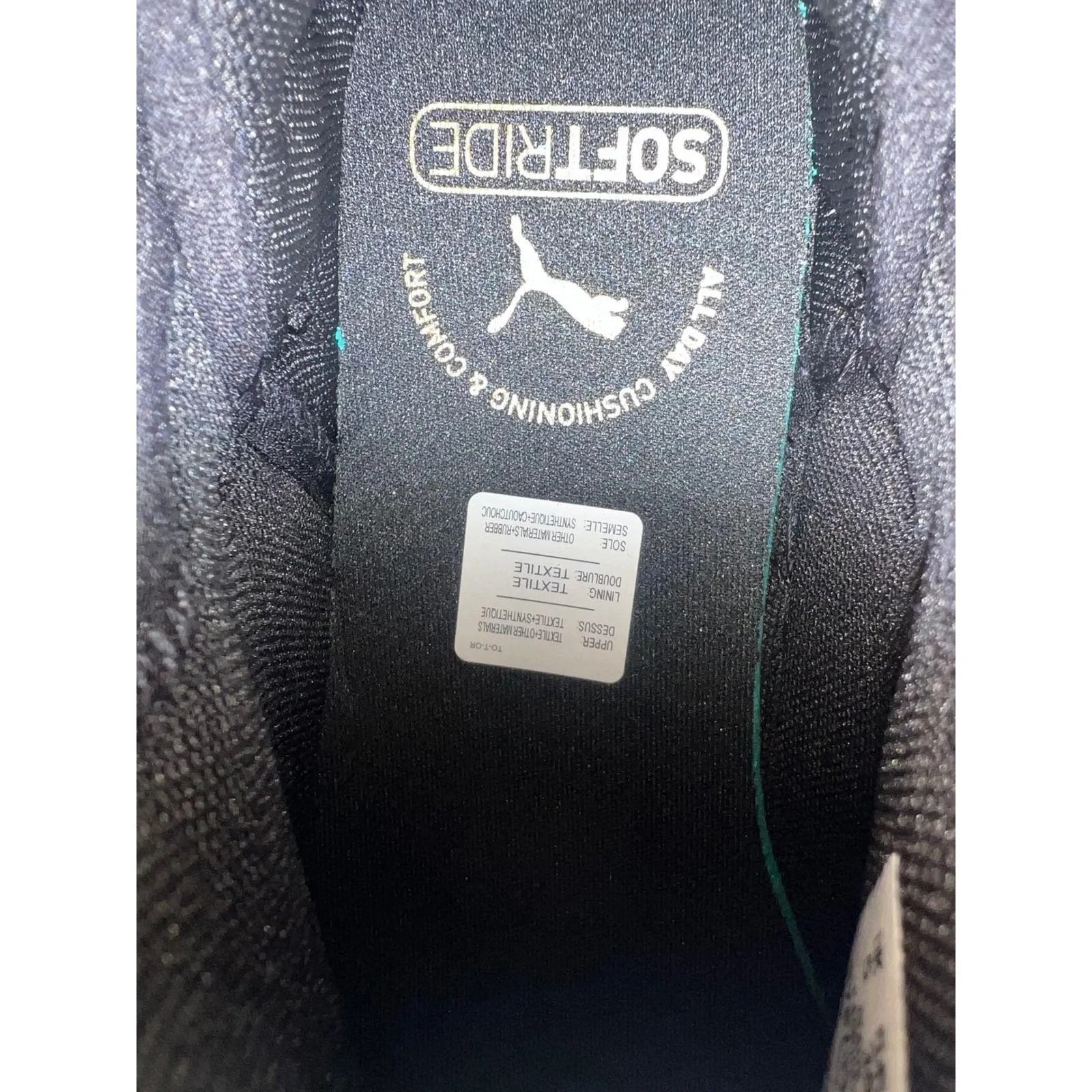 Puma Women's Softride Running Shoes Black Gold Accents Athletic Sneakers Size7.5 - Image 10