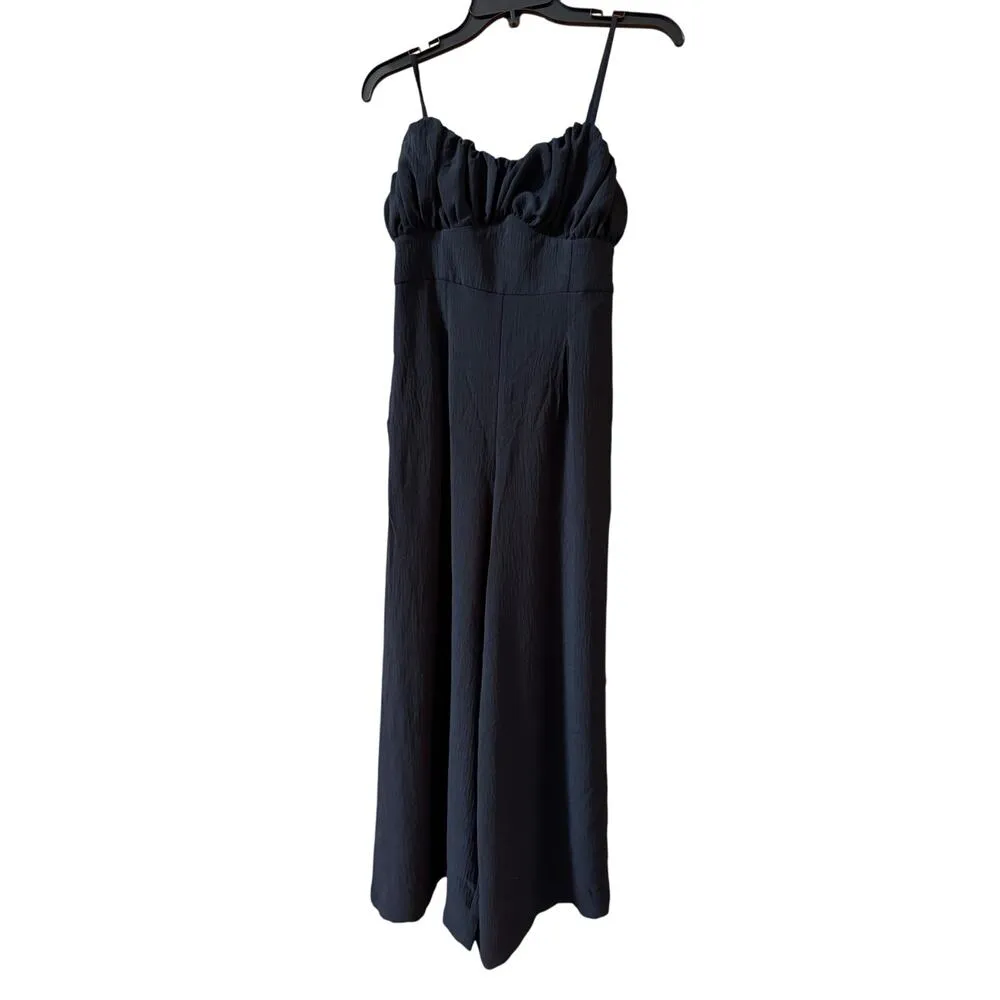 MAX STUDIO Tie Back Wide Leg Crepe Jumpsuit - Size XS - Image 8